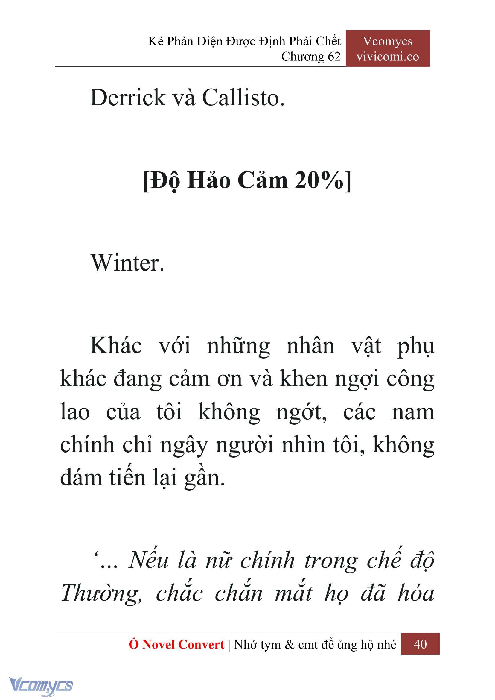 [Novel] Kẻ Phản Diện Được Định Phải Chết Chap 62 - Trang 2
