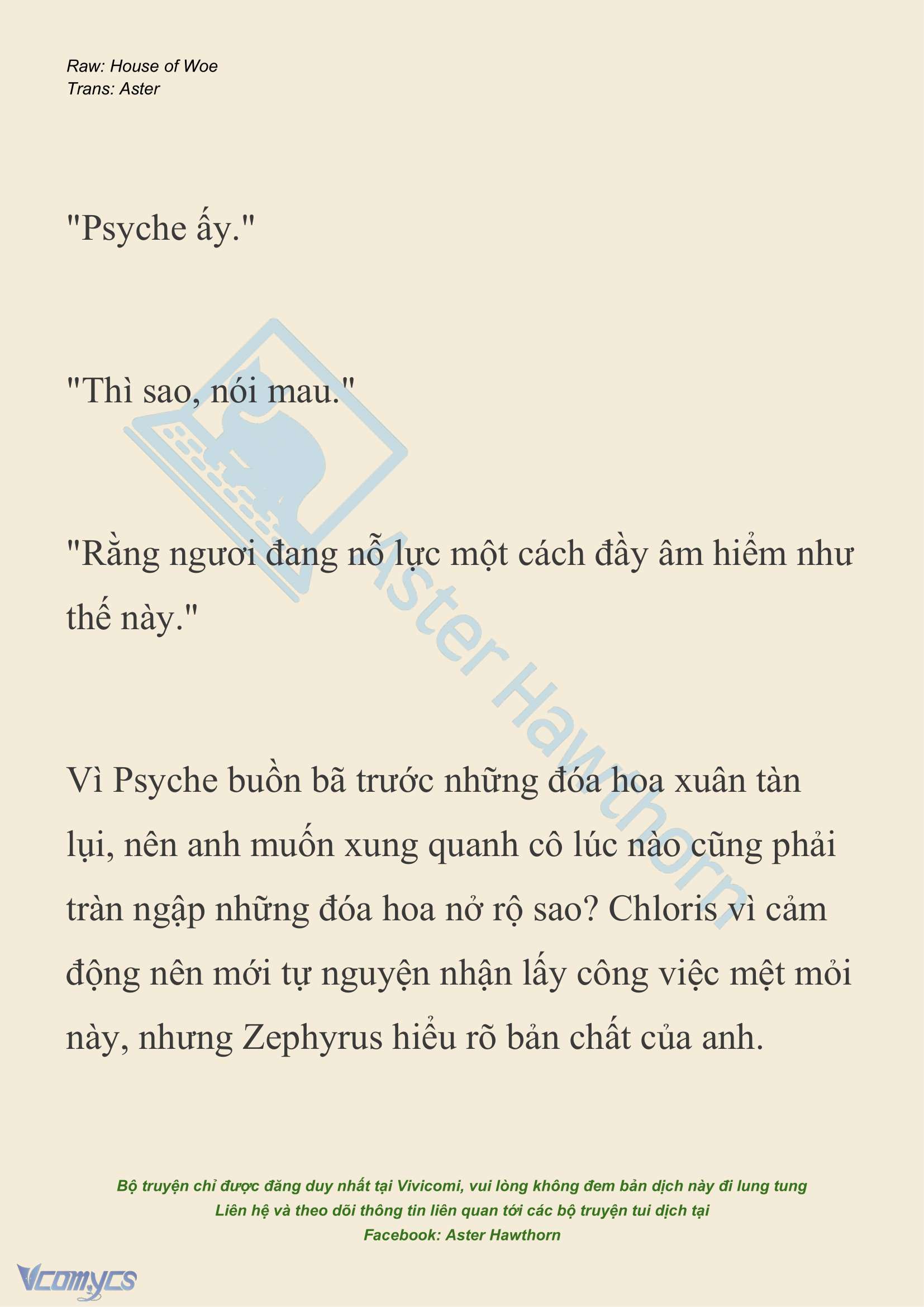 [NOVEL] Dành Cho Các Nữ Thần: Dành cho Psyche Chap 21 - Trang 2