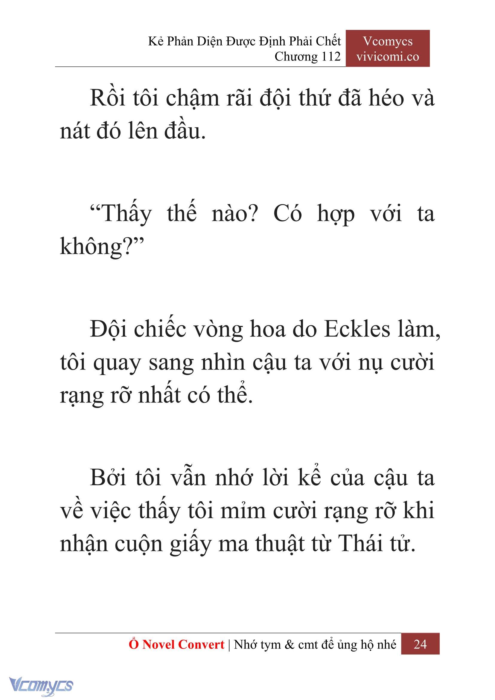 [Novel] Kẻ Phản Diện Được Định Phải Chết Chap 112 - Trang 2