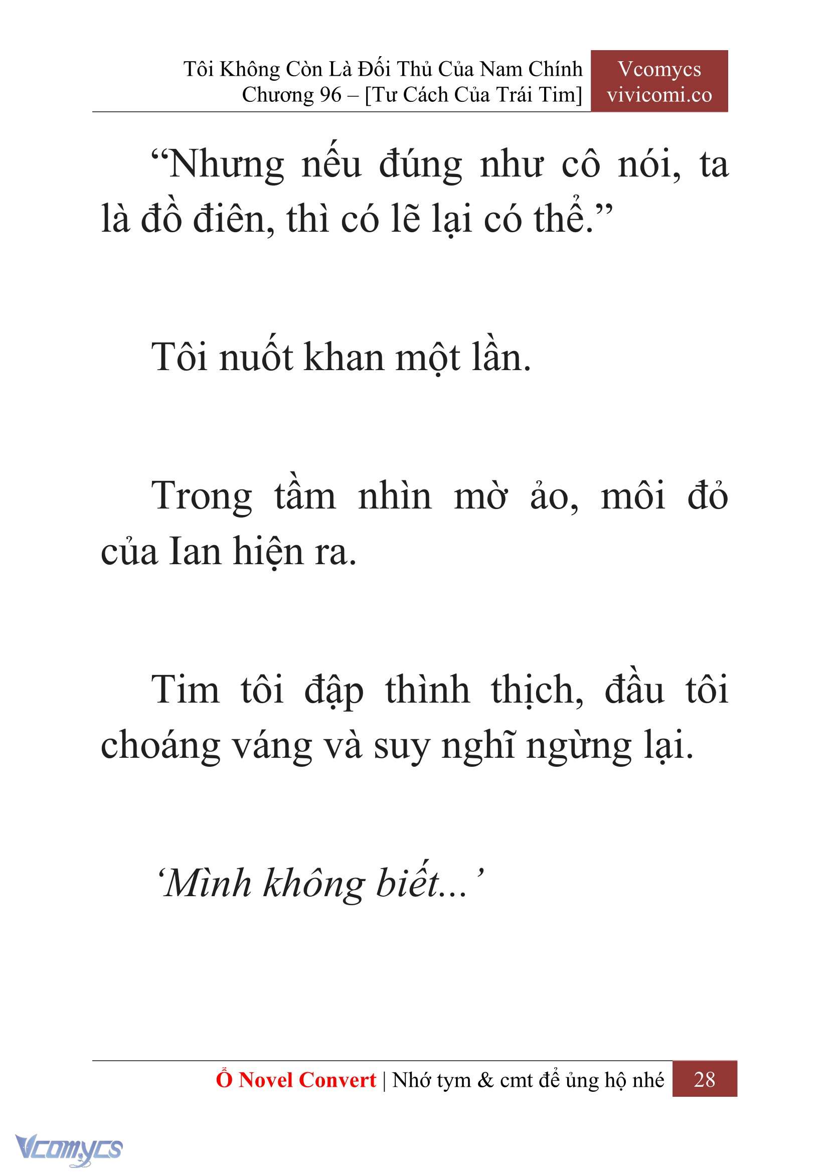 [Novel] Tôi Không Còn Là Đối Thủ Của Nam Chính Chap 96 - Trang 2