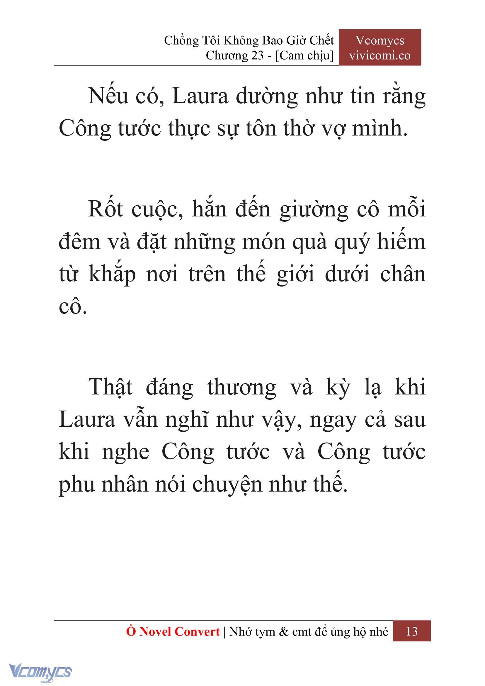 [Novel] Chồng Tôi Không Bao Giờ Chết Chap 23 - Trang 2