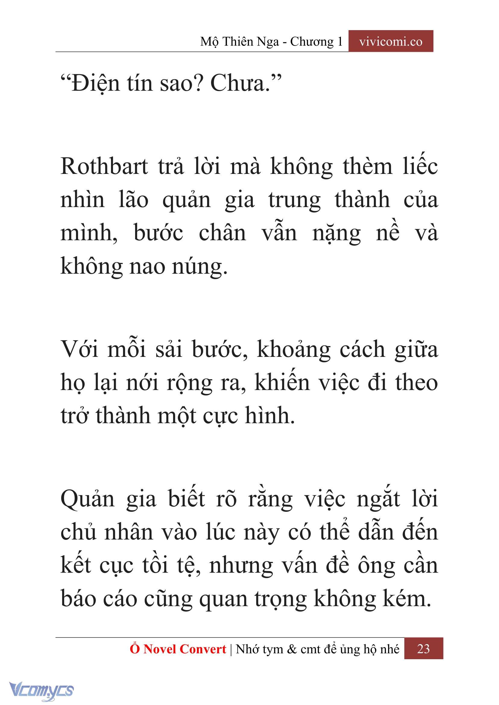 [Novel] Mộ Thiên Nga Chap 1 - Trang 2