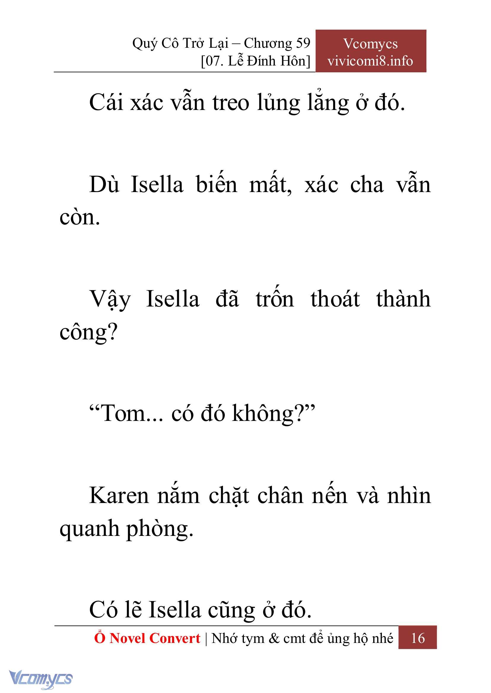 [Novel] Quý Cô Trở Lại Chap 59 - Trang 2