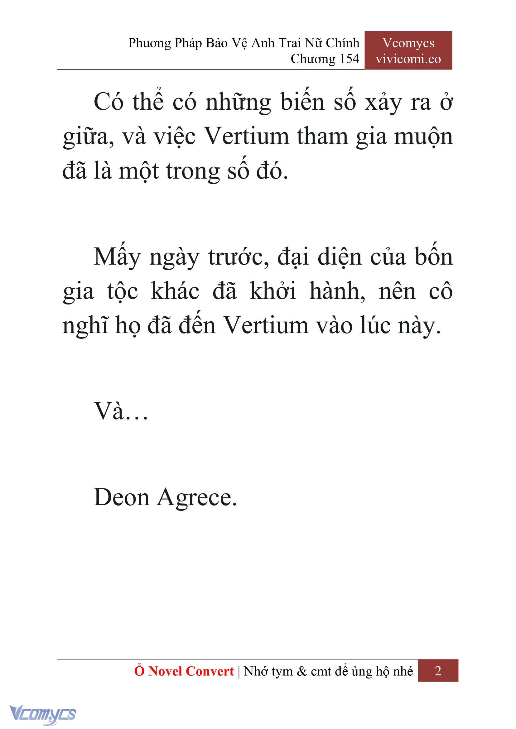 [Novel] Phương Pháp Bảo Vệ Anh Trai Nữ Chính Chap 154 - Trang 2
