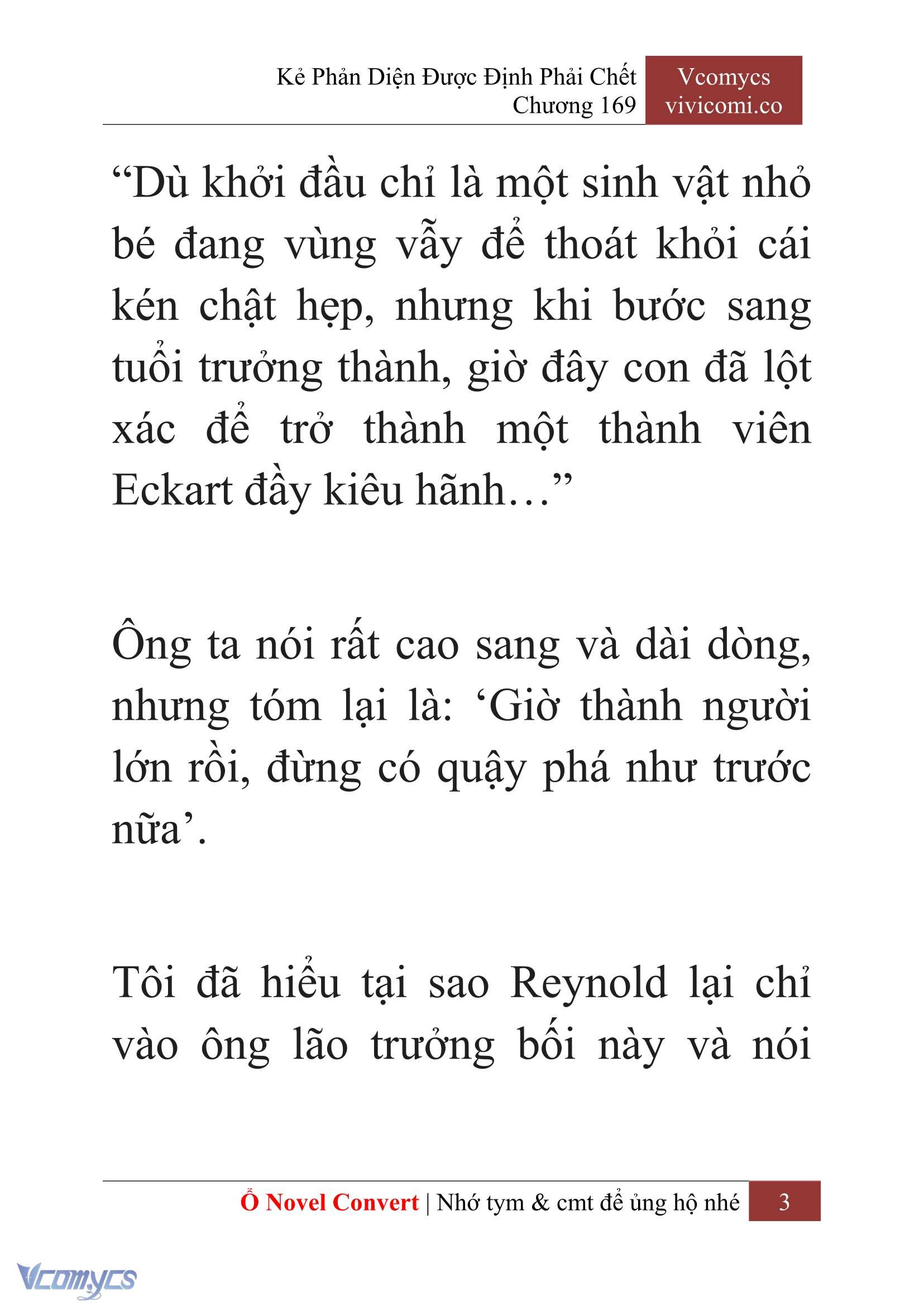 [Novel] Kẻ Phản Diện Được Định Phải Chết Chap 169 - Trang 2