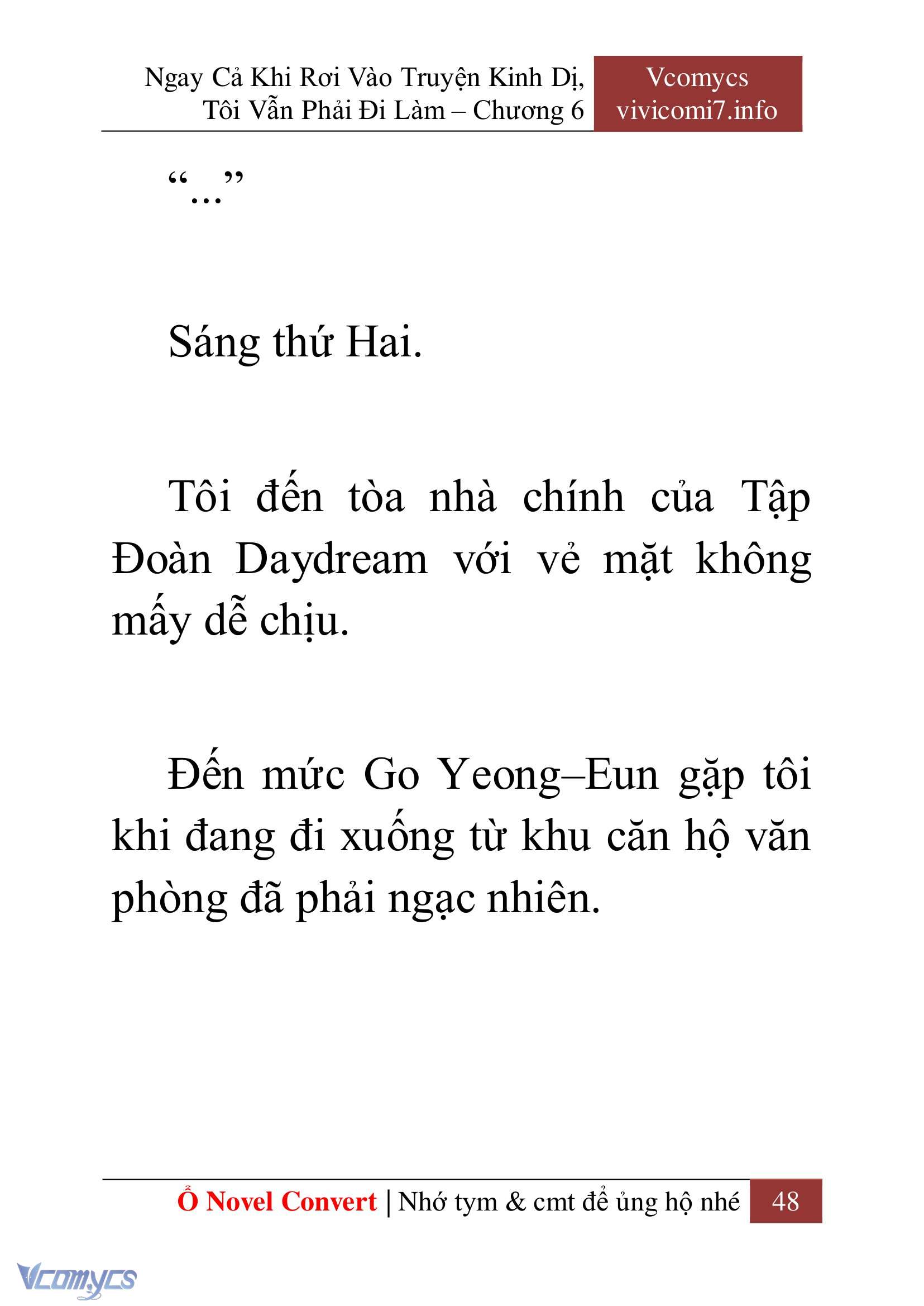[Novel] Ngay Cả Khi Rơi Vào Truyện Kinh Dị, Tôi Vẫn Phải Đi Làm Chap 6 - Trang 2