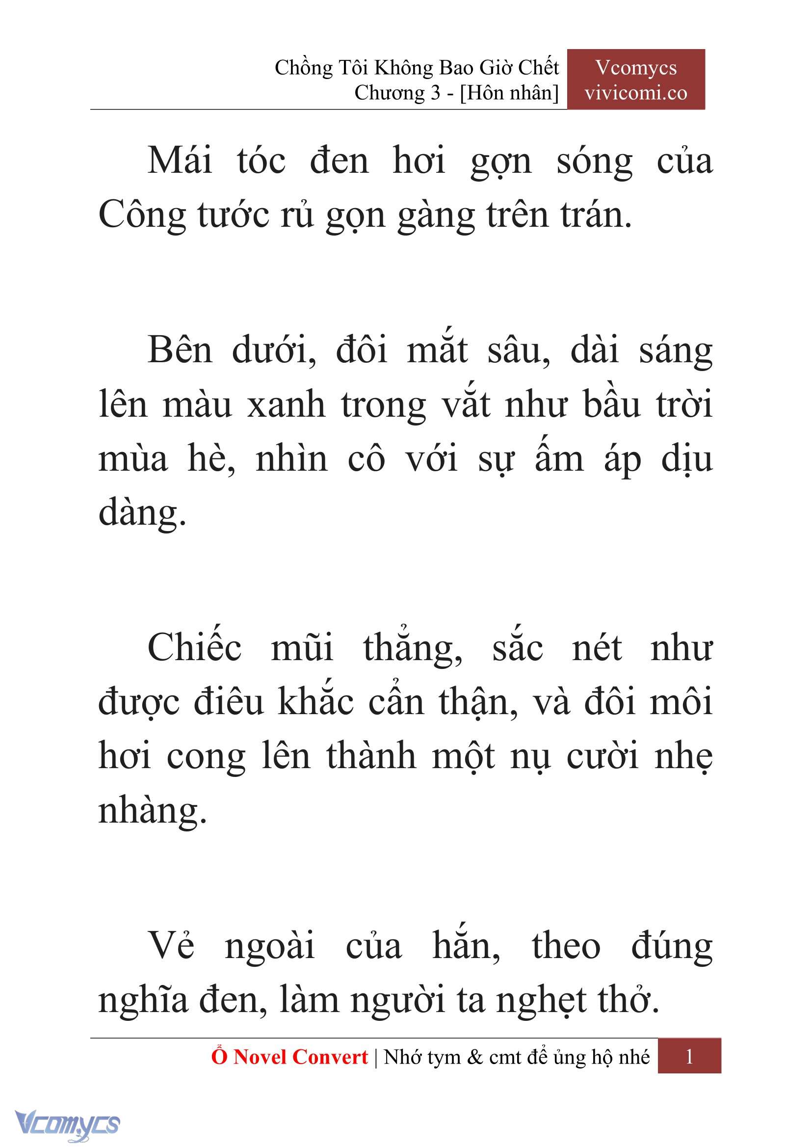 [Novel] Chồng Tôi Không Bao Giờ Chết Chap 3 - Trang 2