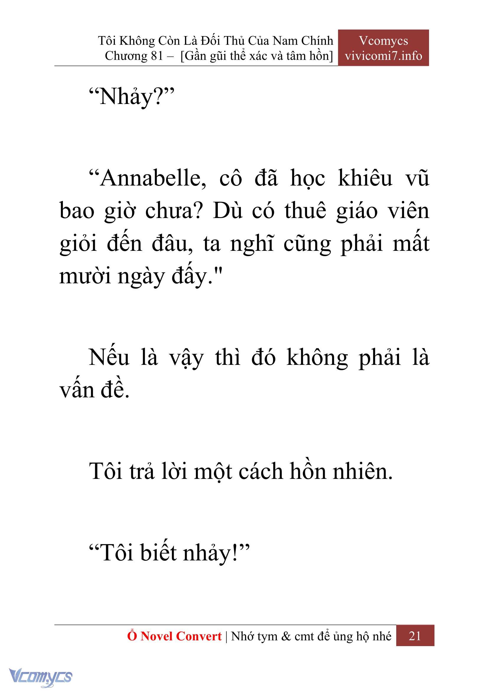 [Novel] Tôi Không Còn Là Đối Thủ Của Nam Chính Chap 81 - Trang 2