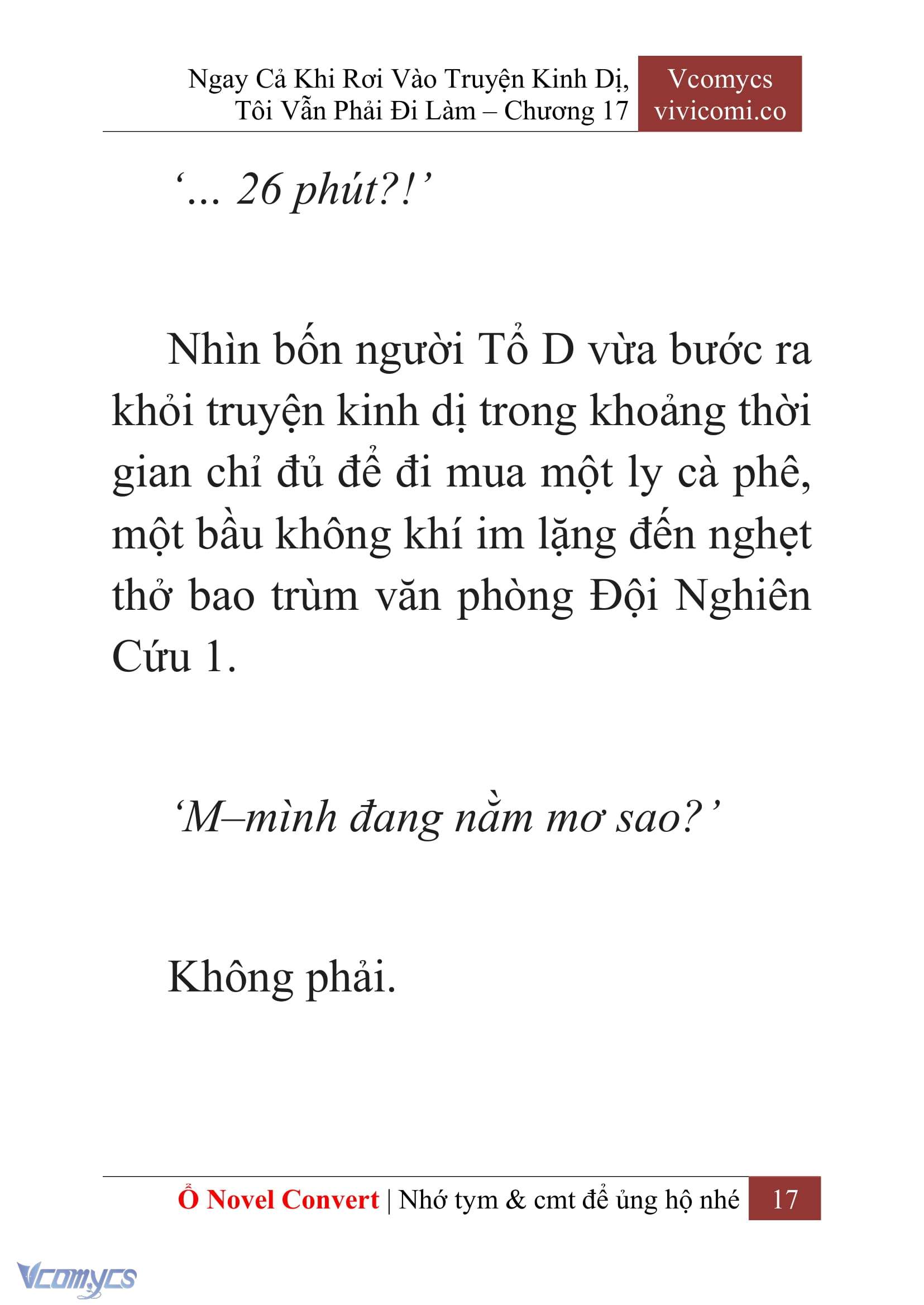 [Novel] Ngay Cả Khi Rơi Vào Truyện Kinh Dị, Tôi Vẫn Phải Đi Làm Chap 17 - Trang 2