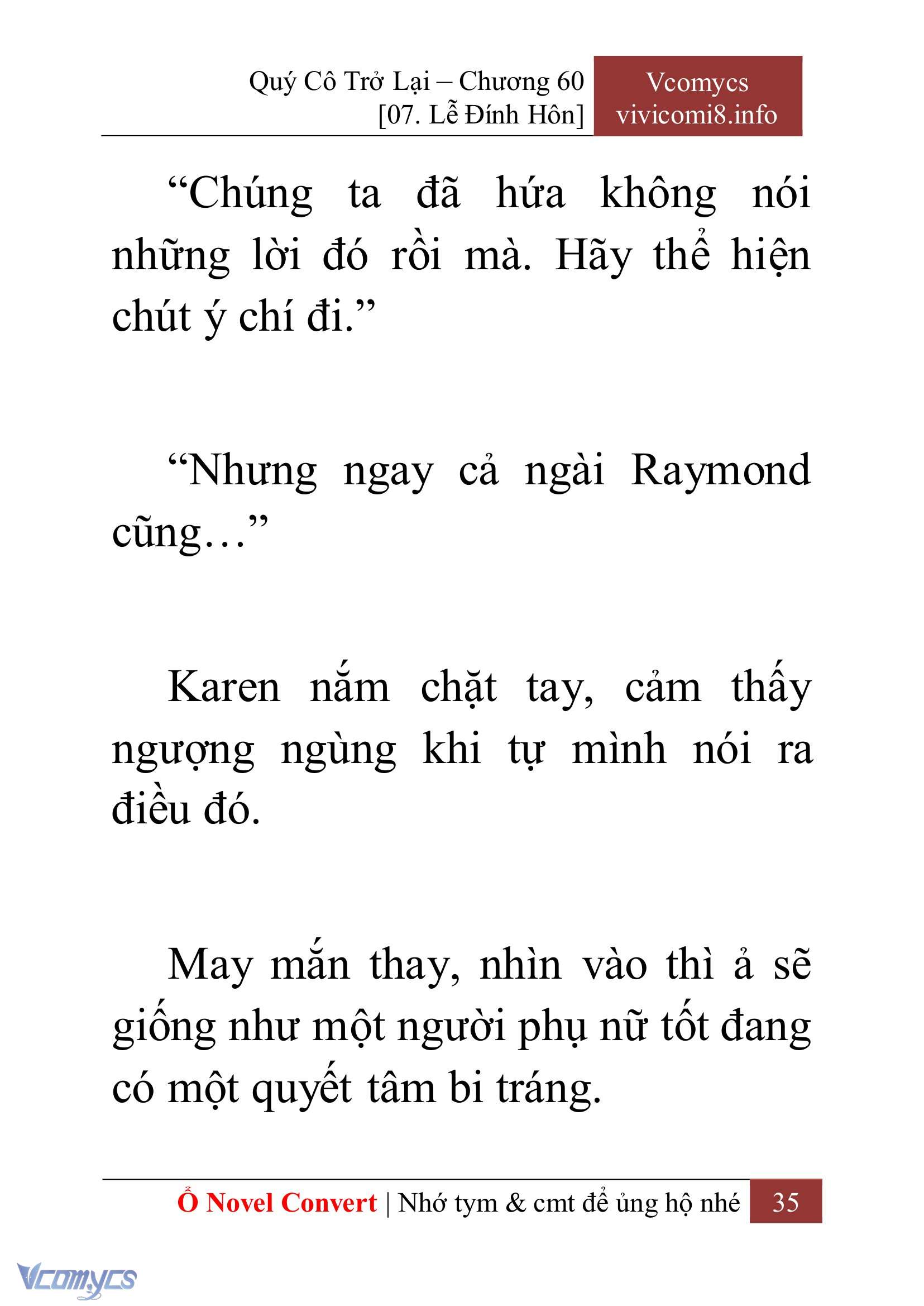 [Novel] Quý Cô Trở Lại Chap 60 - Trang 2