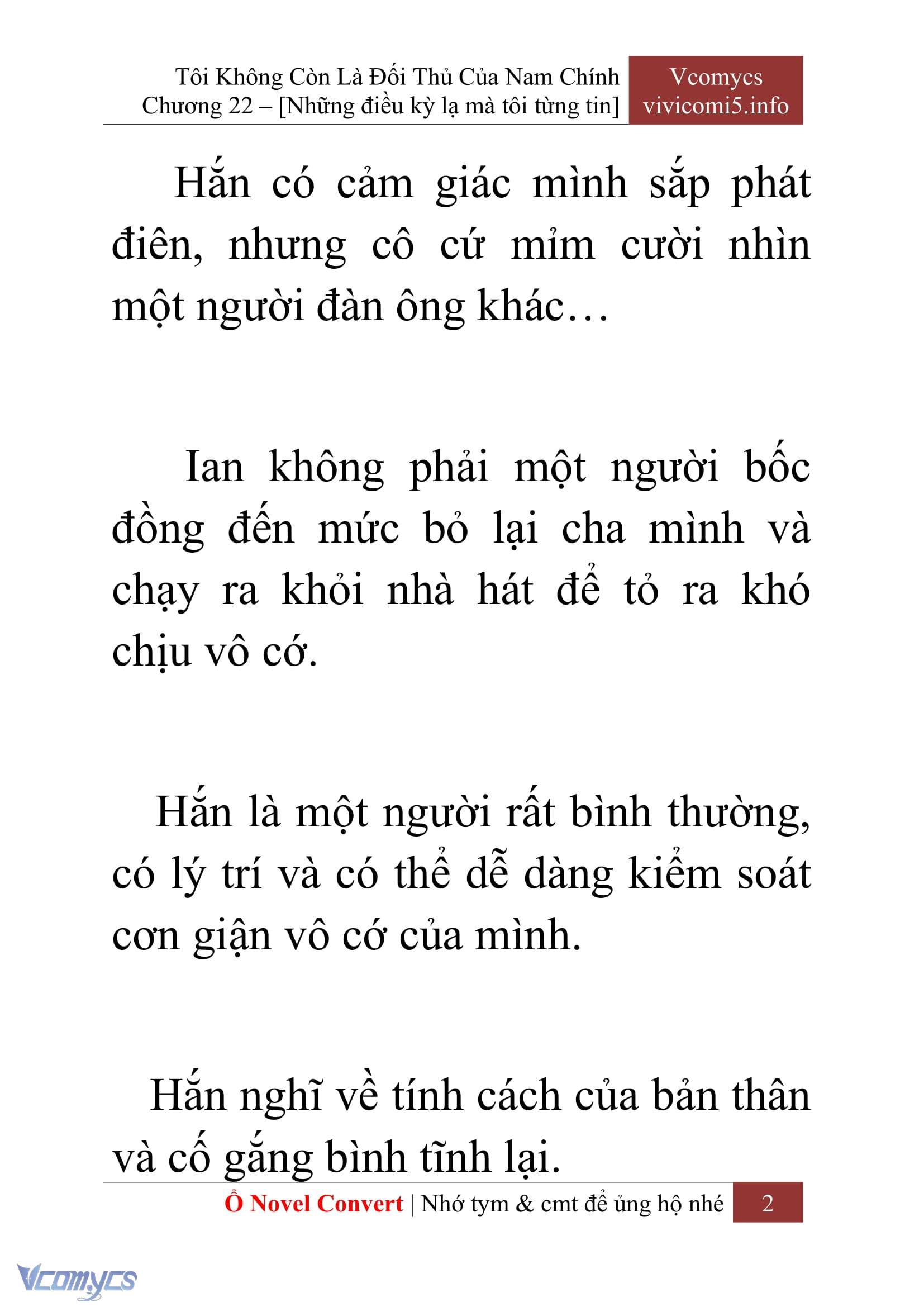 [Novel] Tôi Không Còn Là Đối Thủ Của Nam Chính Chap 22 - Trang 2