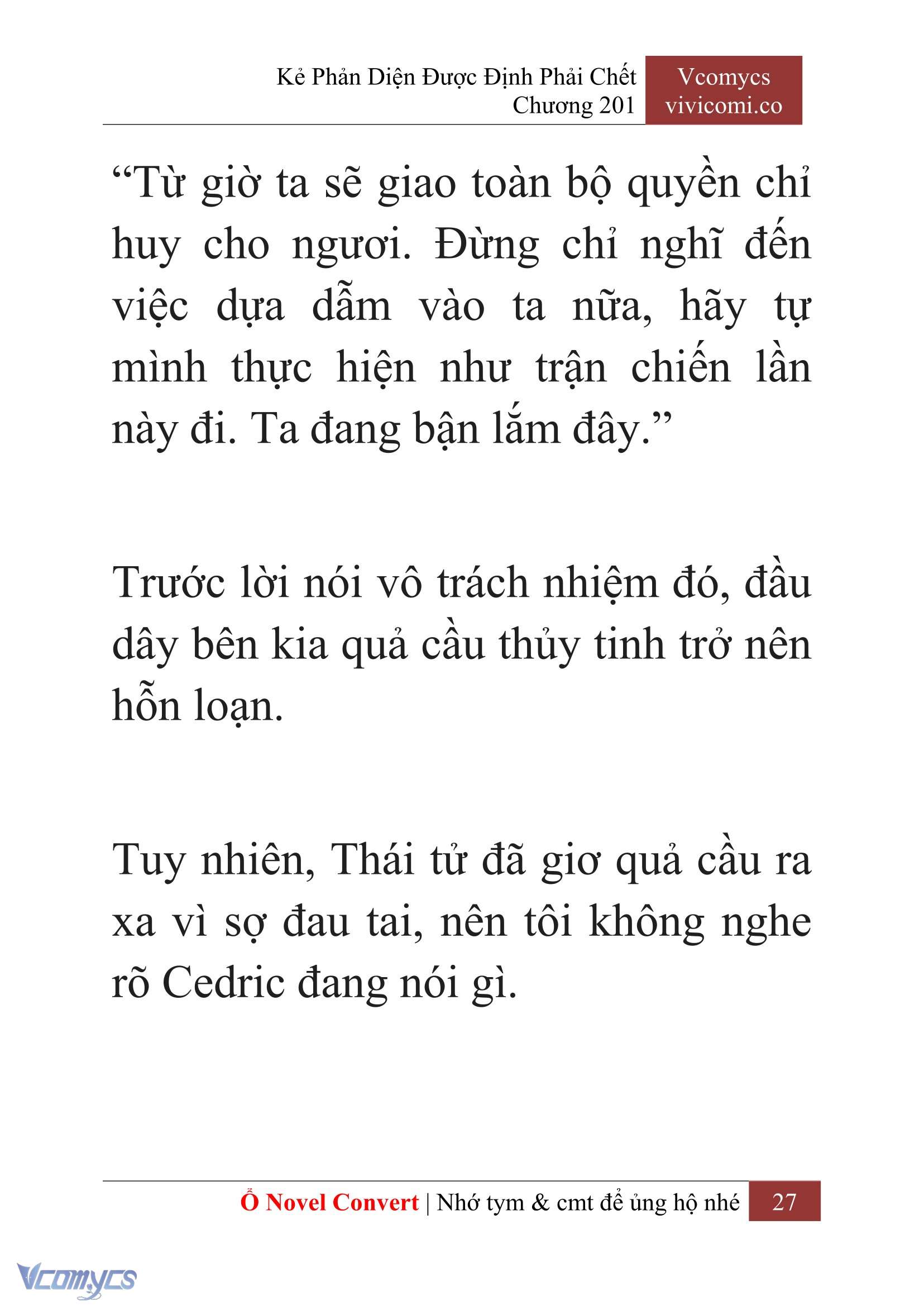 [Novel] Kẻ Phản Diện Được Định Phải Chết Chap 201 - Trang 2