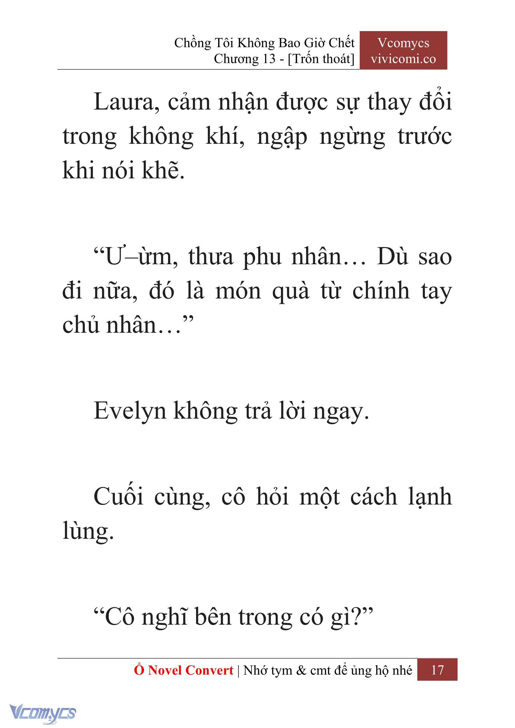 [Novel] Chồng Tôi Không Bao Giờ Chết Chap 13 - Trang 2