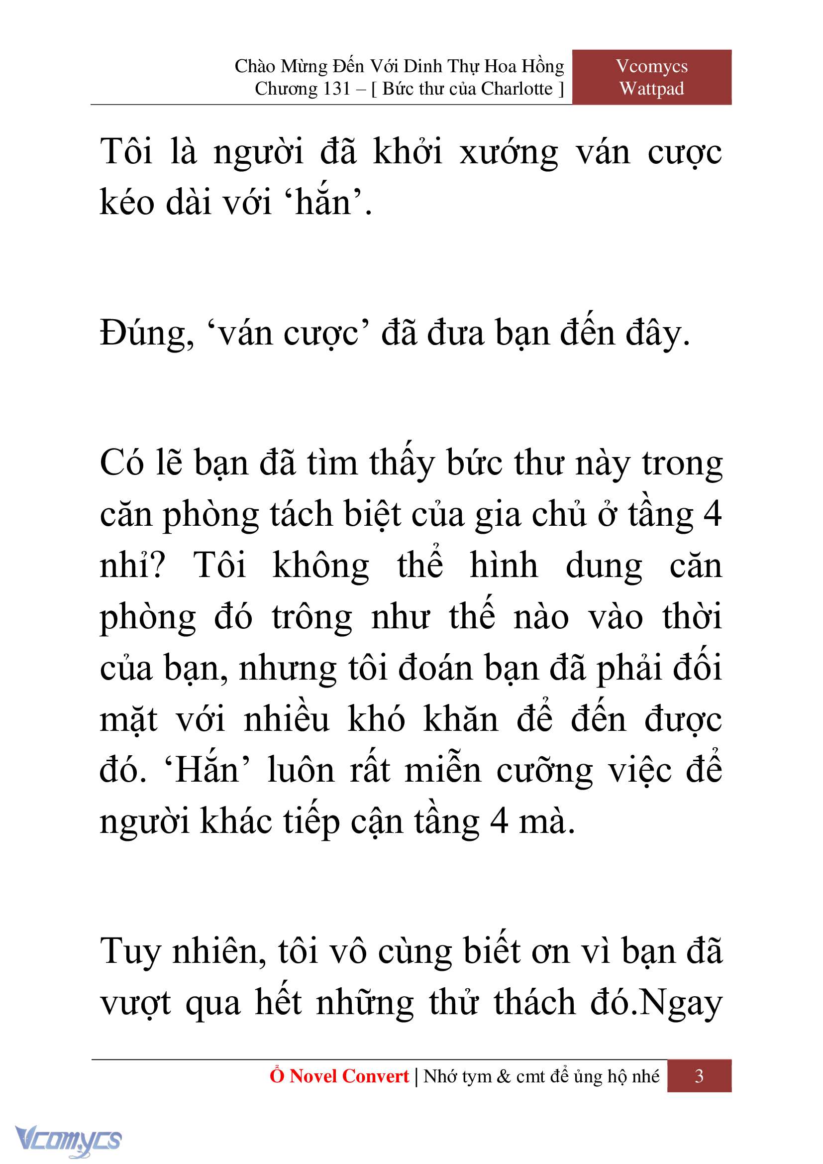[Novel] Chào Mừng Đến Với Dinh Thự Hoa Hồng Chap 131 - Trang 2