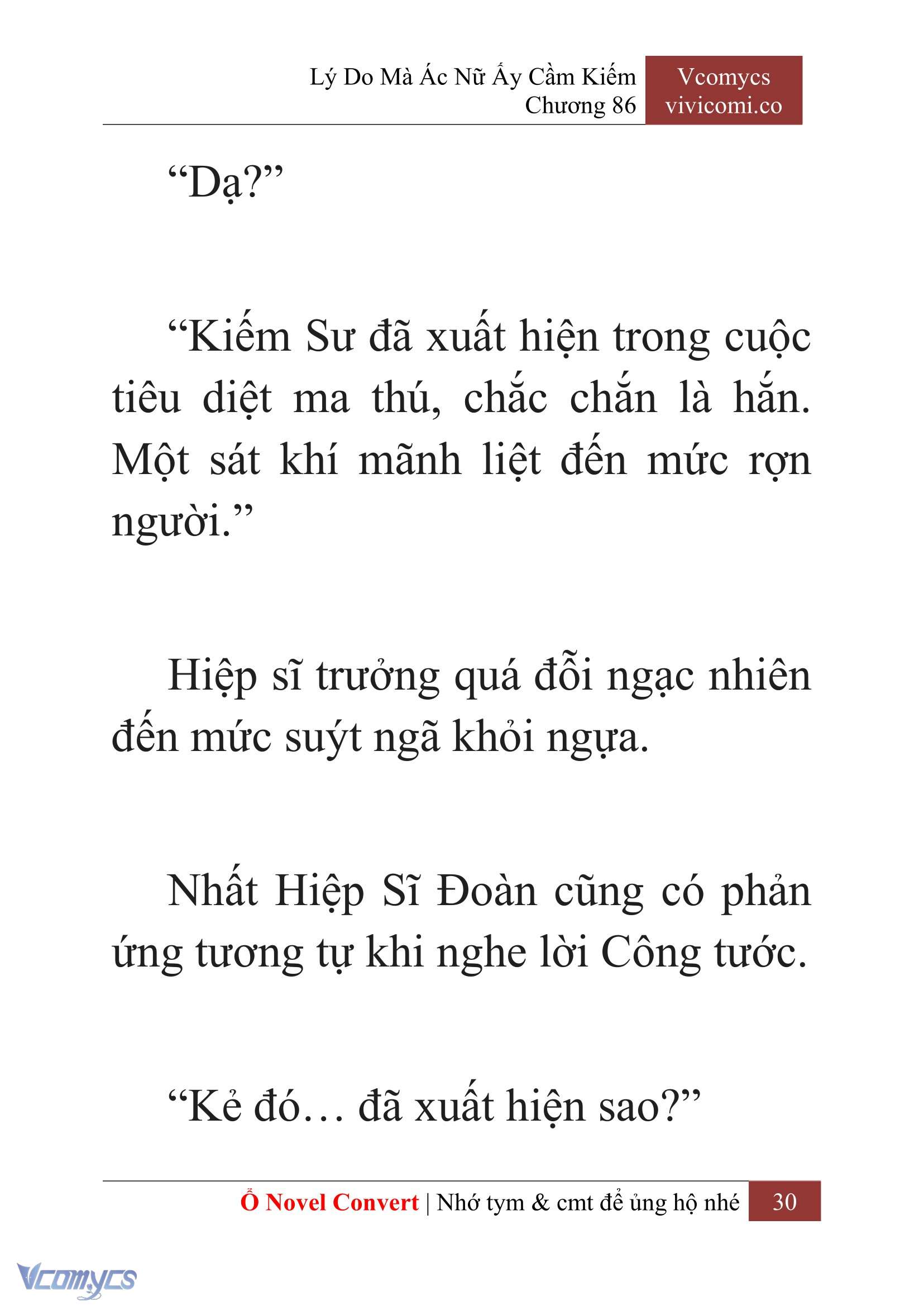 [Novel] Lý Do Mà Ác Nữ Ấy Cầm Kiếm Chap 86 - Next Chap 87