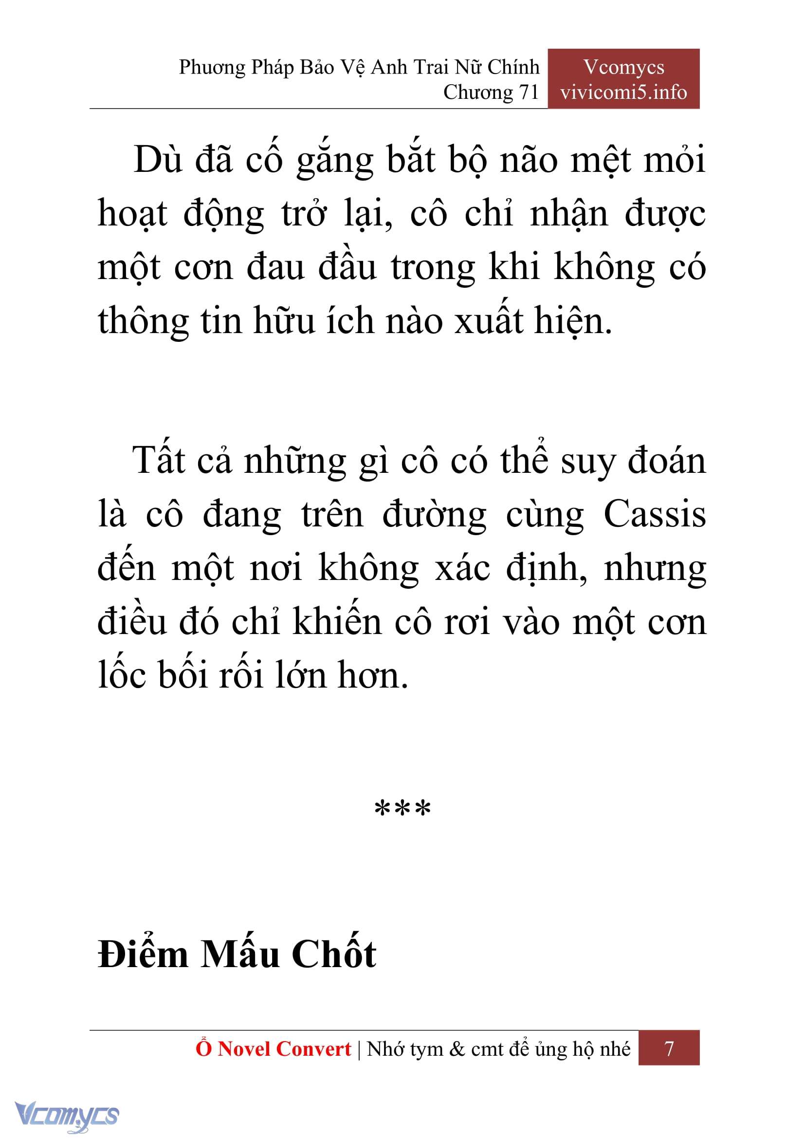 [Novel] Phương Pháp Bảo Vệ Anh Trai Nữ Chính Chap 71 - Trang 2