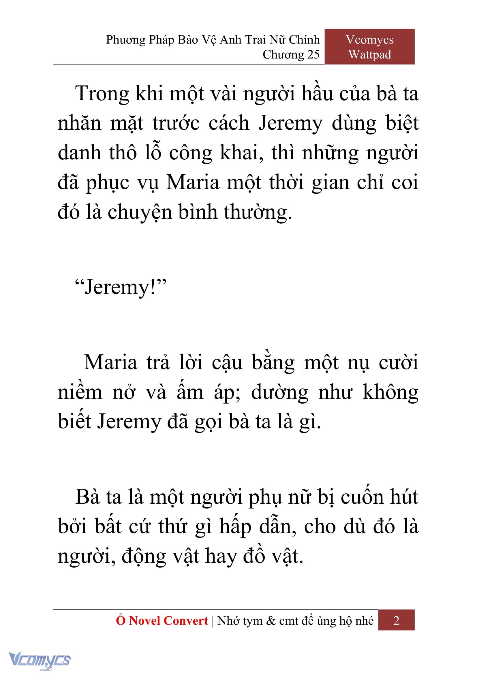 [Novel] Phương Pháp Bảo Vệ Anh Trai Nữ Chính Chap 25 - Trang 2