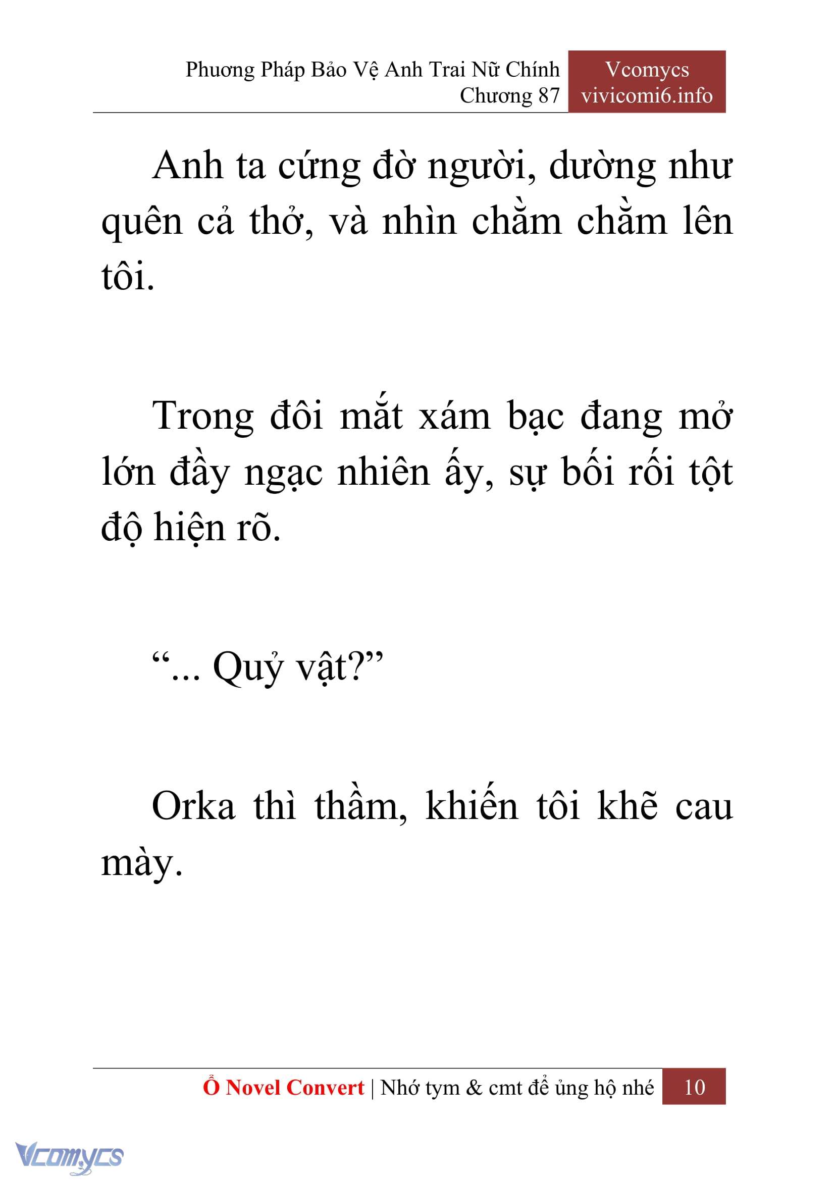 [Novel] Phương Pháp Bảo Vệ Anh Trai Nữ Chính Chap 87 - Trang 2