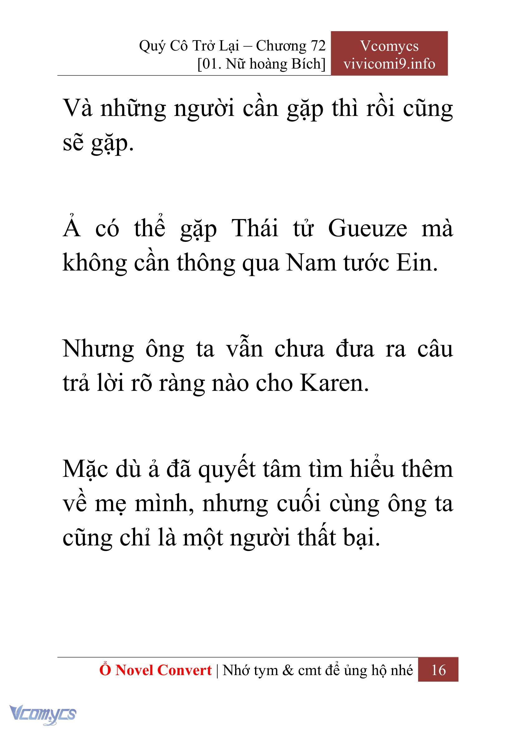 [Novel] Quý Cô Trở Lại Chap 72 - Trang 2