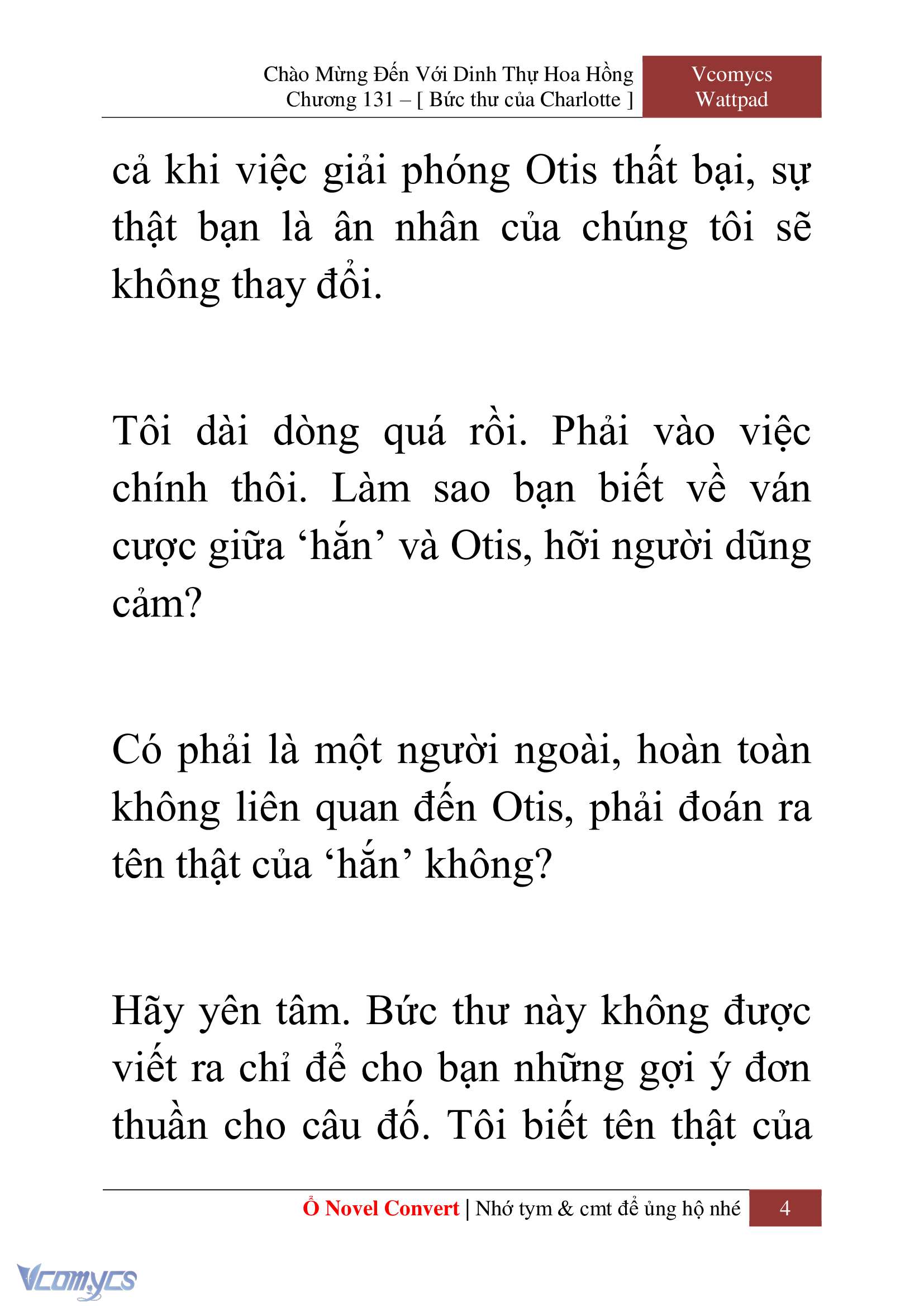 [Novel] Chào Mừng Đến Với Dinh Thự Hoa Hồng Chap 131 - Trang 2
