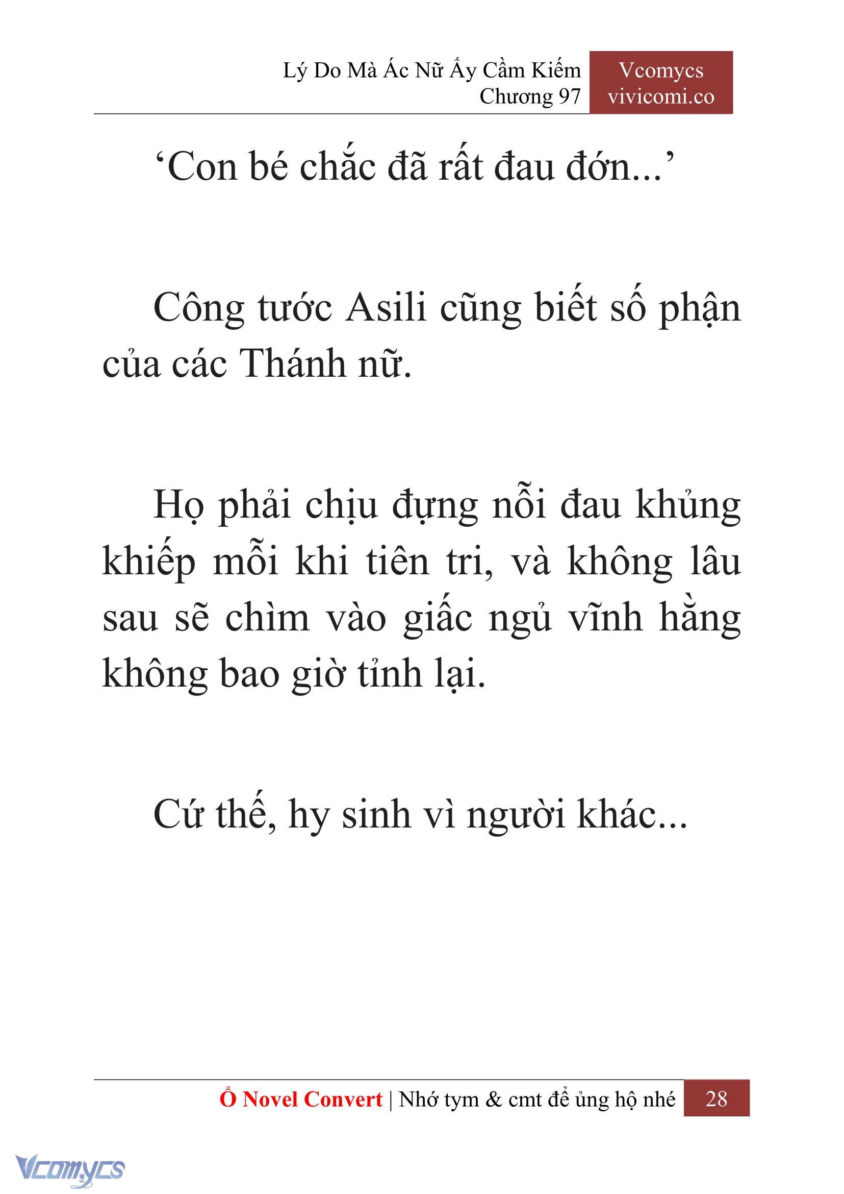 [Novel] Lý Do Mà Ác Nữ Ấy Cầm Kiếm Chap 97 - Next Chap 98