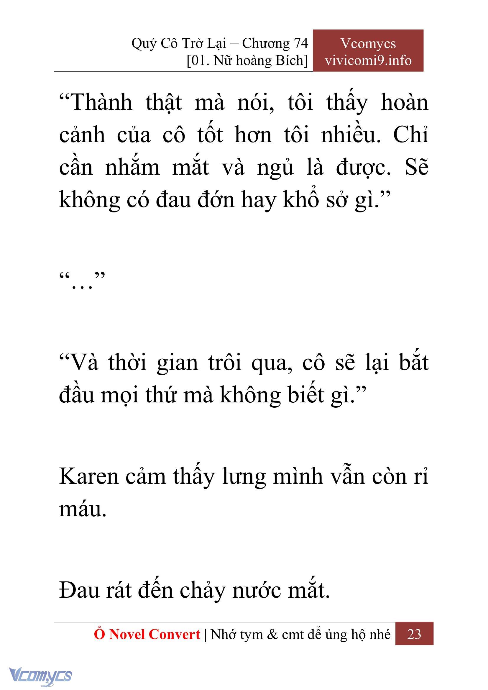 [Novel] Quý Cô Trở Lại Chap 74 - Trang 2