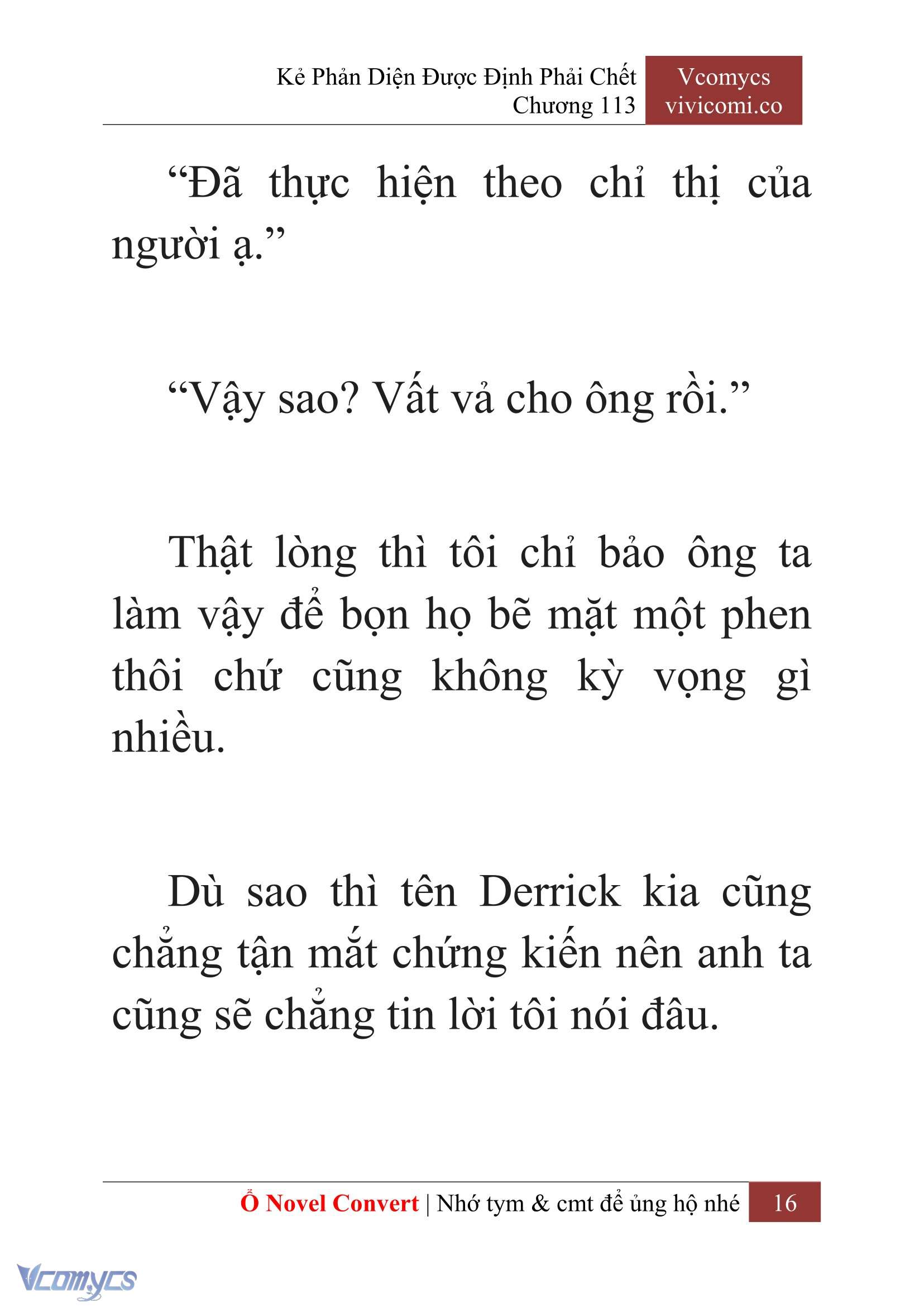 [Novel] Kẻ Phản Diện Được Định Phải Chết Chap 113 - Next Chap 114
