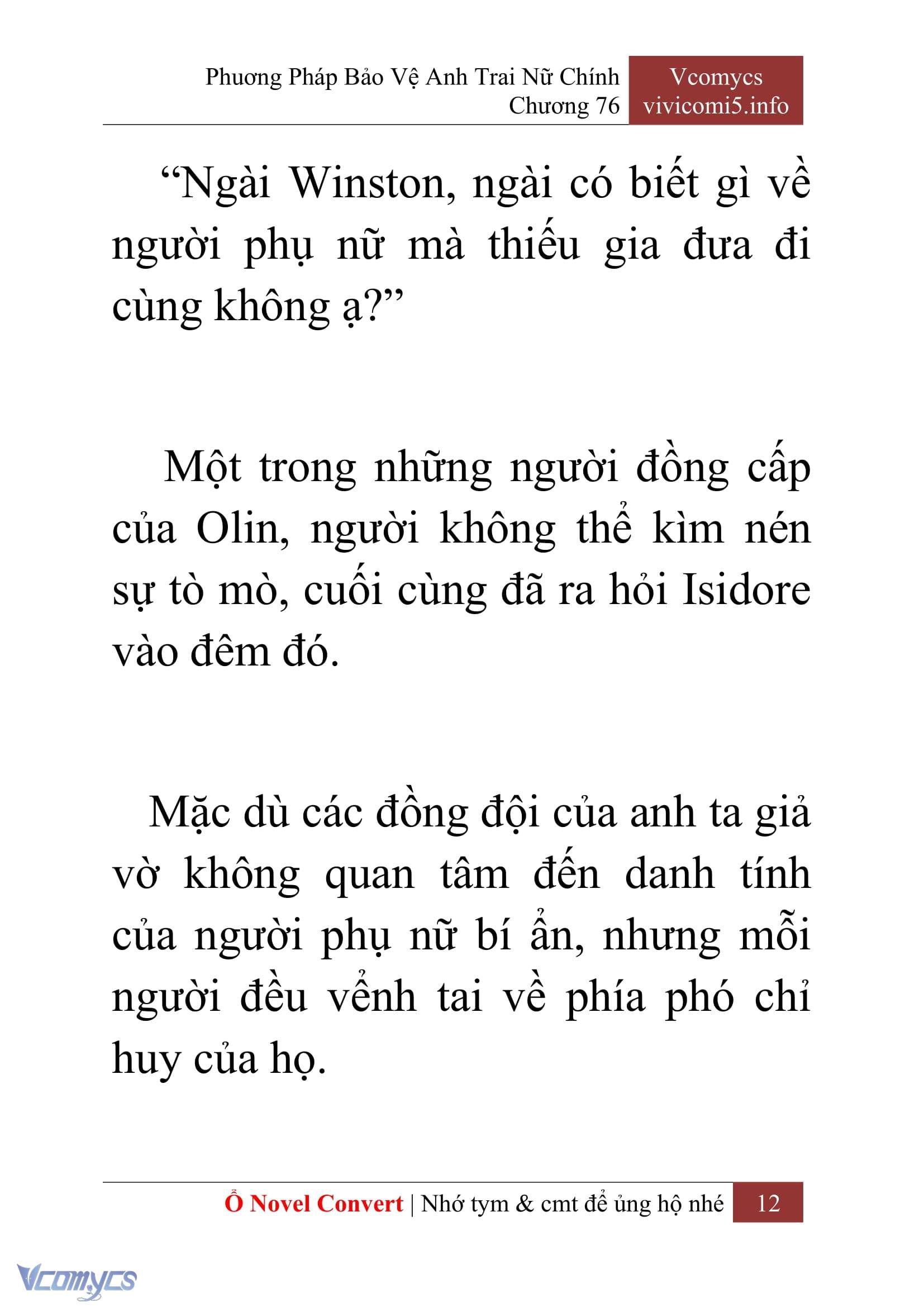 [Novel] Phương Pháp Bảo Vệ Anh Trai Nữ Chính Chap 76 - Trang 2