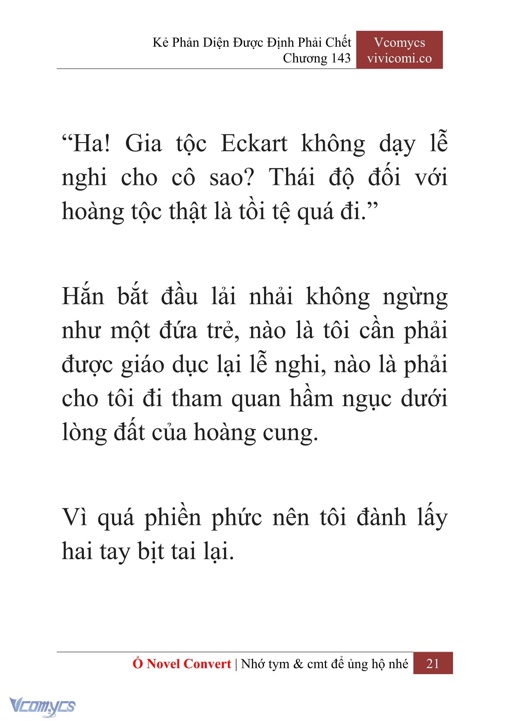 [Novel] Kẻ Phản Diện Được Định Phải Chết Chap 143 - Next Chap 144