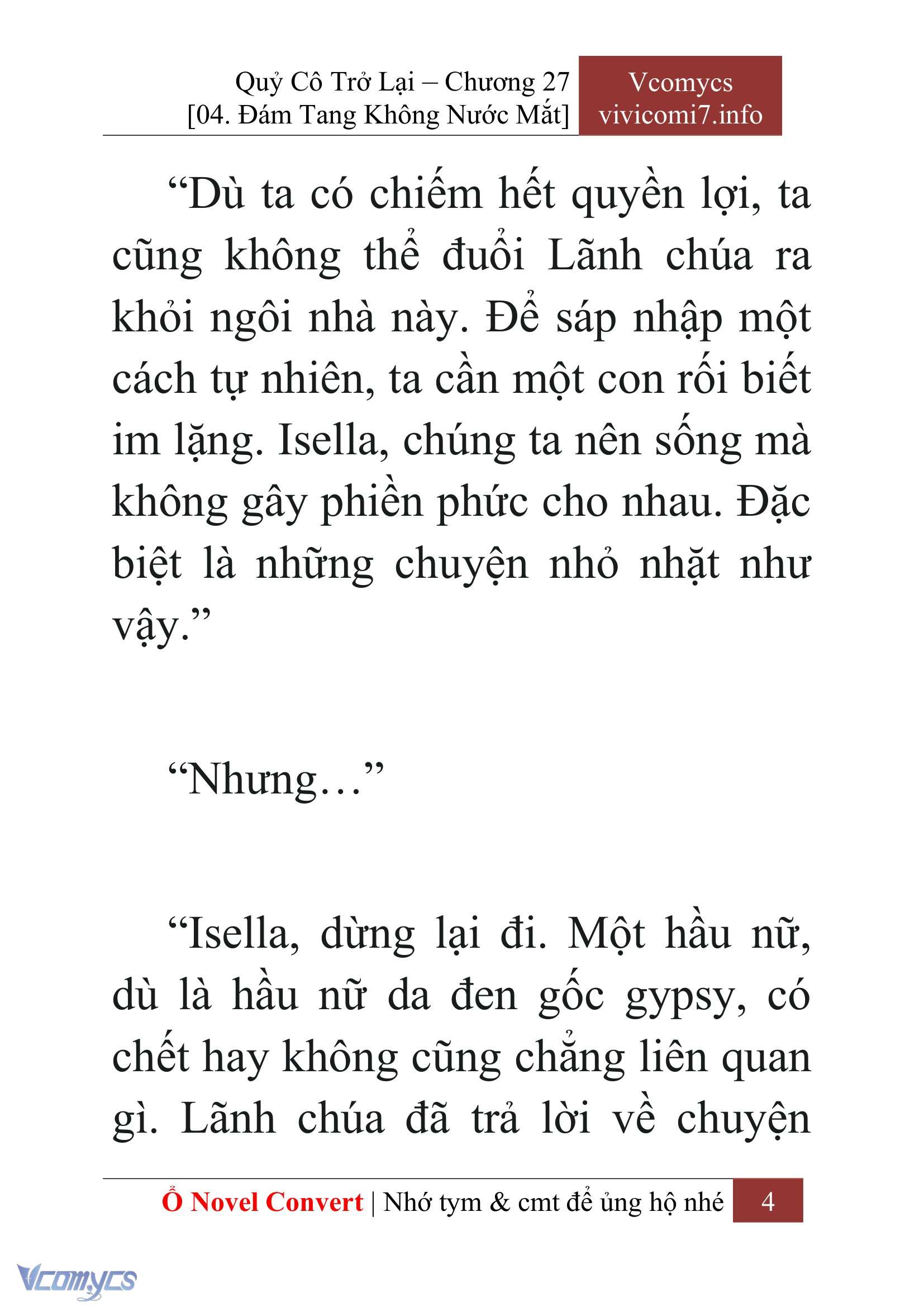 [Novel] Quý Cô Trở Lại Chap 27 - Trang 2