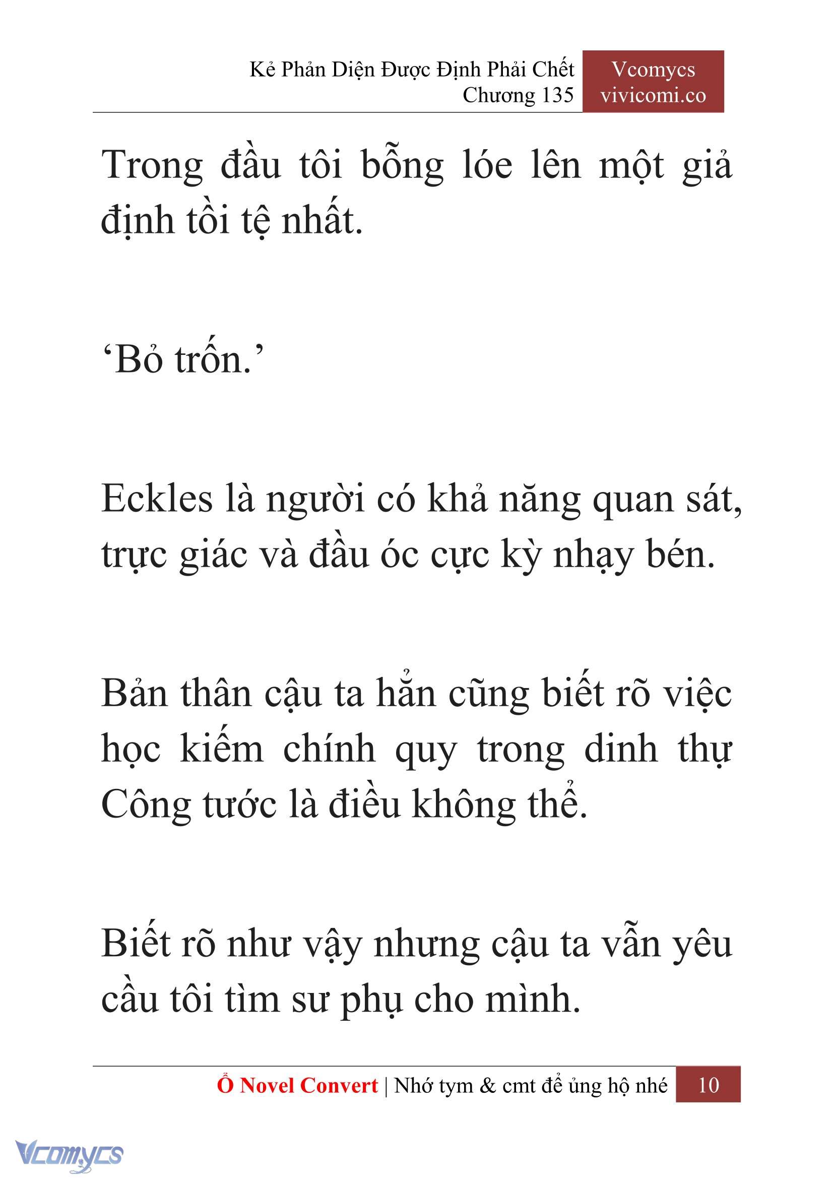 [Novel] Kẻ Phản Diện Được Định Phải Chết Chap 135 - Trang 2