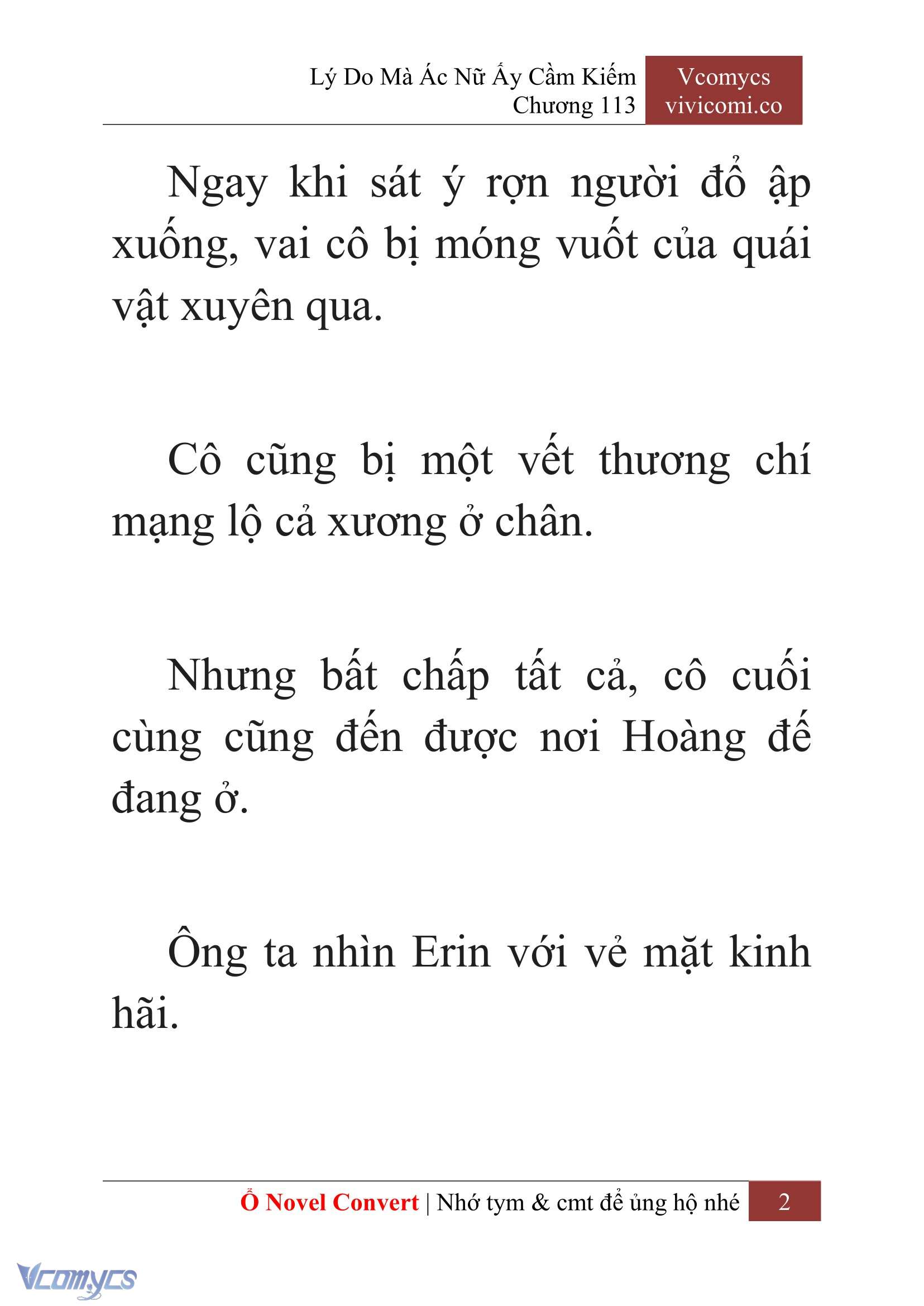 [Novel] Lý Do Mà Ác Nữ Ấy Cầm Kiếm Chap 113 - Trang 2