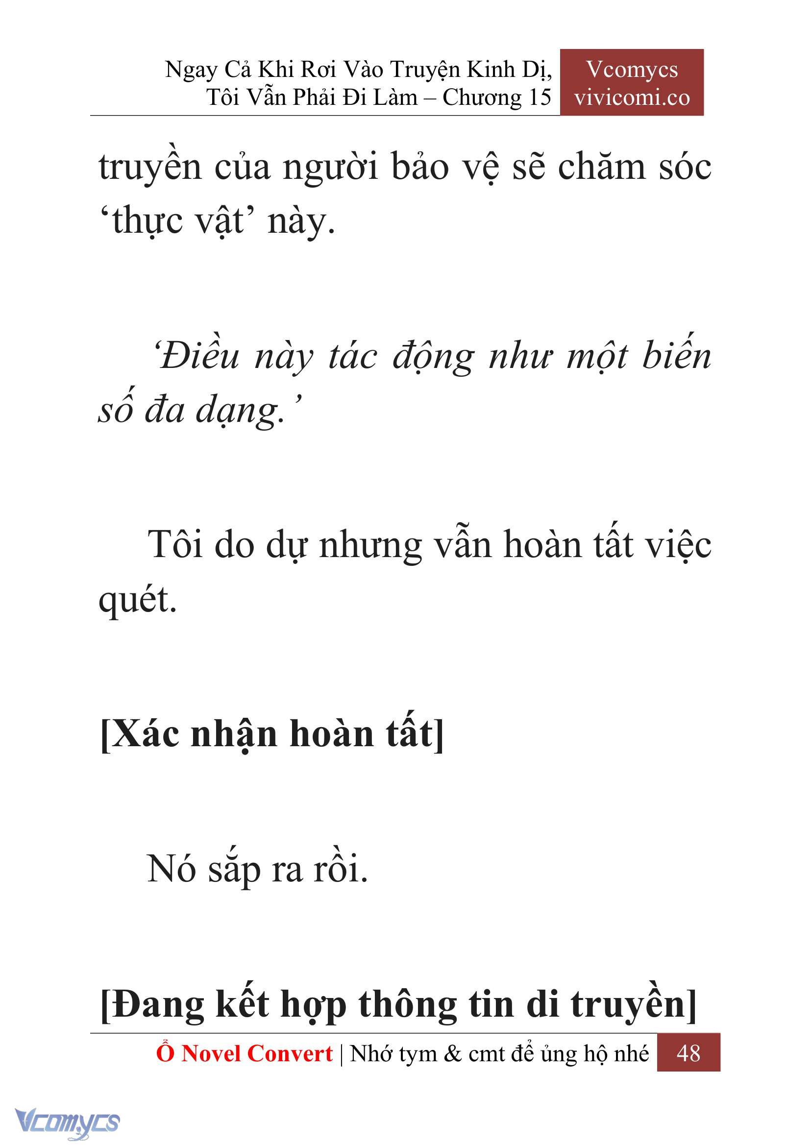 [Novel] Ngay Cả Khi Rơi Vào Truyện Kinh Dị, Tôi Vẫn Phải Đi Làm Chap 15 - Trang 2