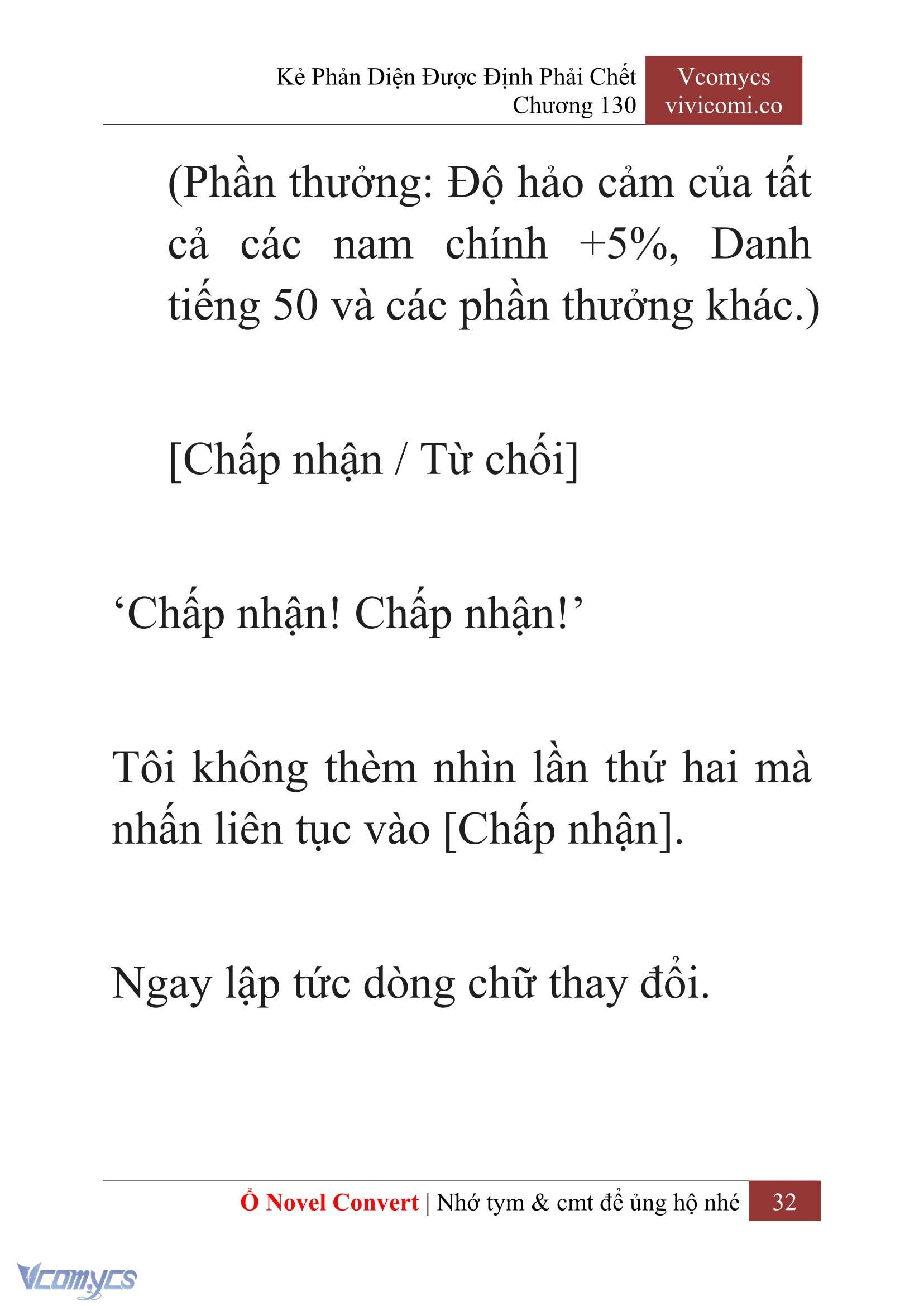 [Novel] Kẻ Phản Diện Được Định Phải Chết Chap 130 - Trang 2