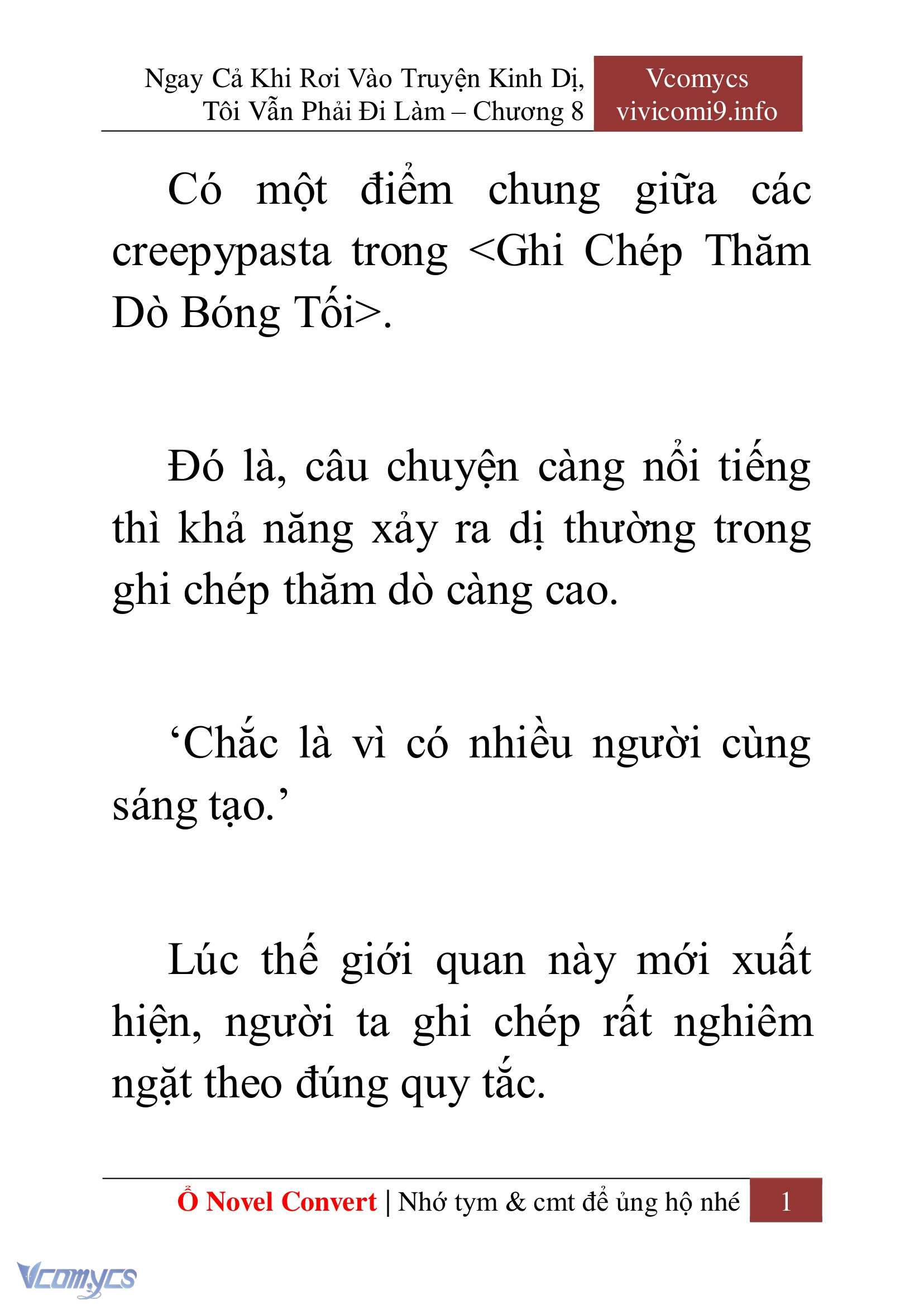 [Novel] Ngay Cả Khi Rơi Vào Truyện Kinh Dị, Tôi Vẫn Phải Đi Làm Chap 8 - Trang 2