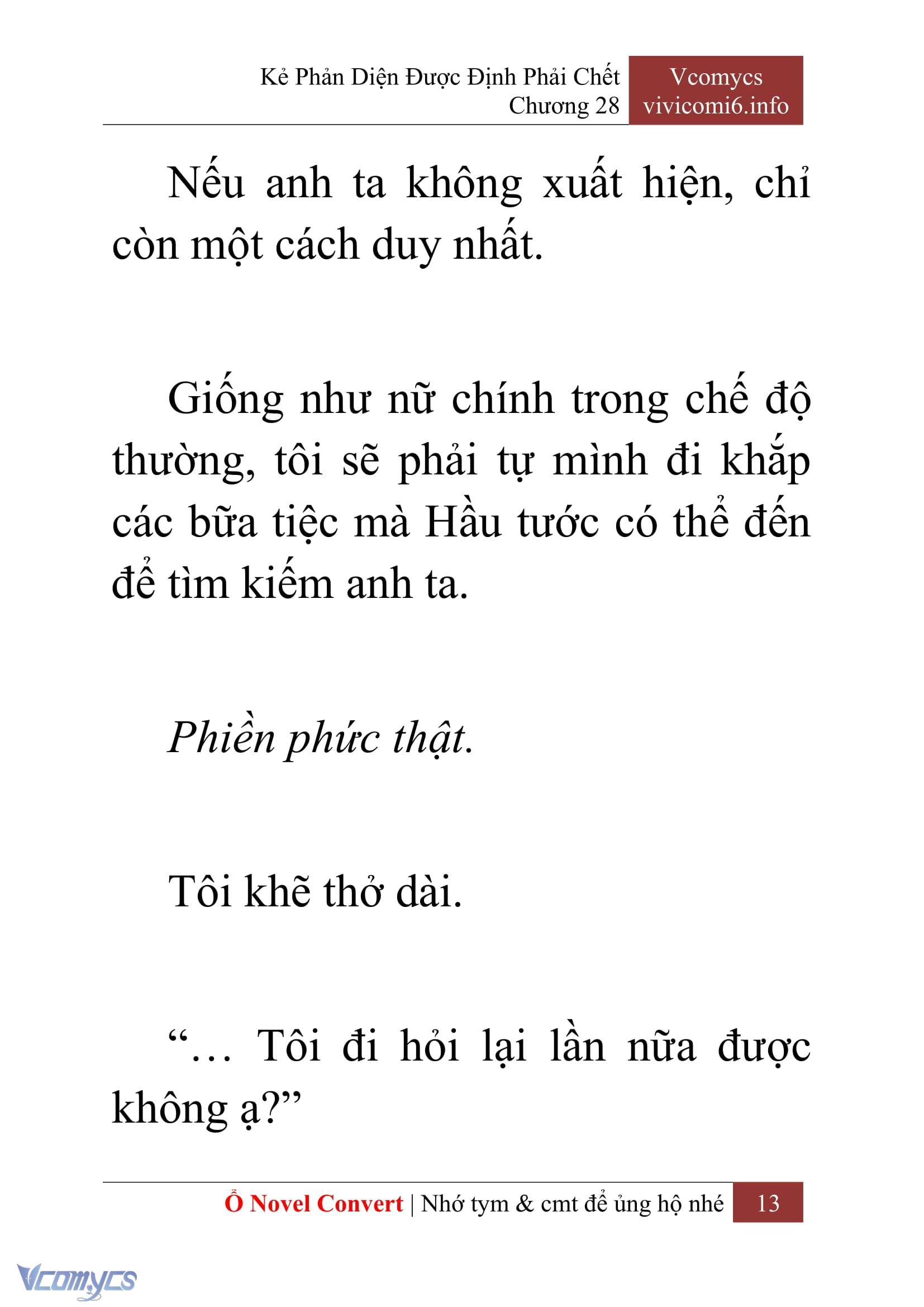 [Novel] Kẻ Phản Diện Được Định Phải Chết Chap 28 - Trang 2
