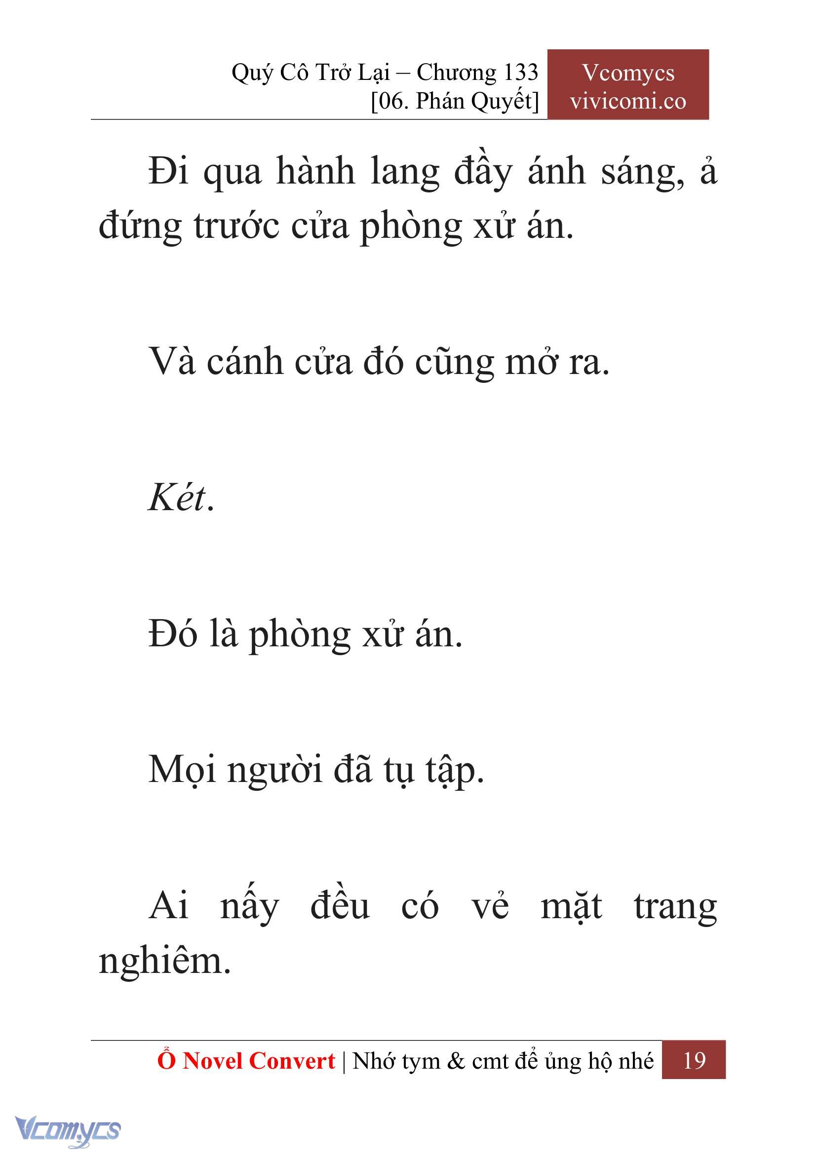 [Novel] Quý Cô Trở Lại Chap 133 - Next Chap 134