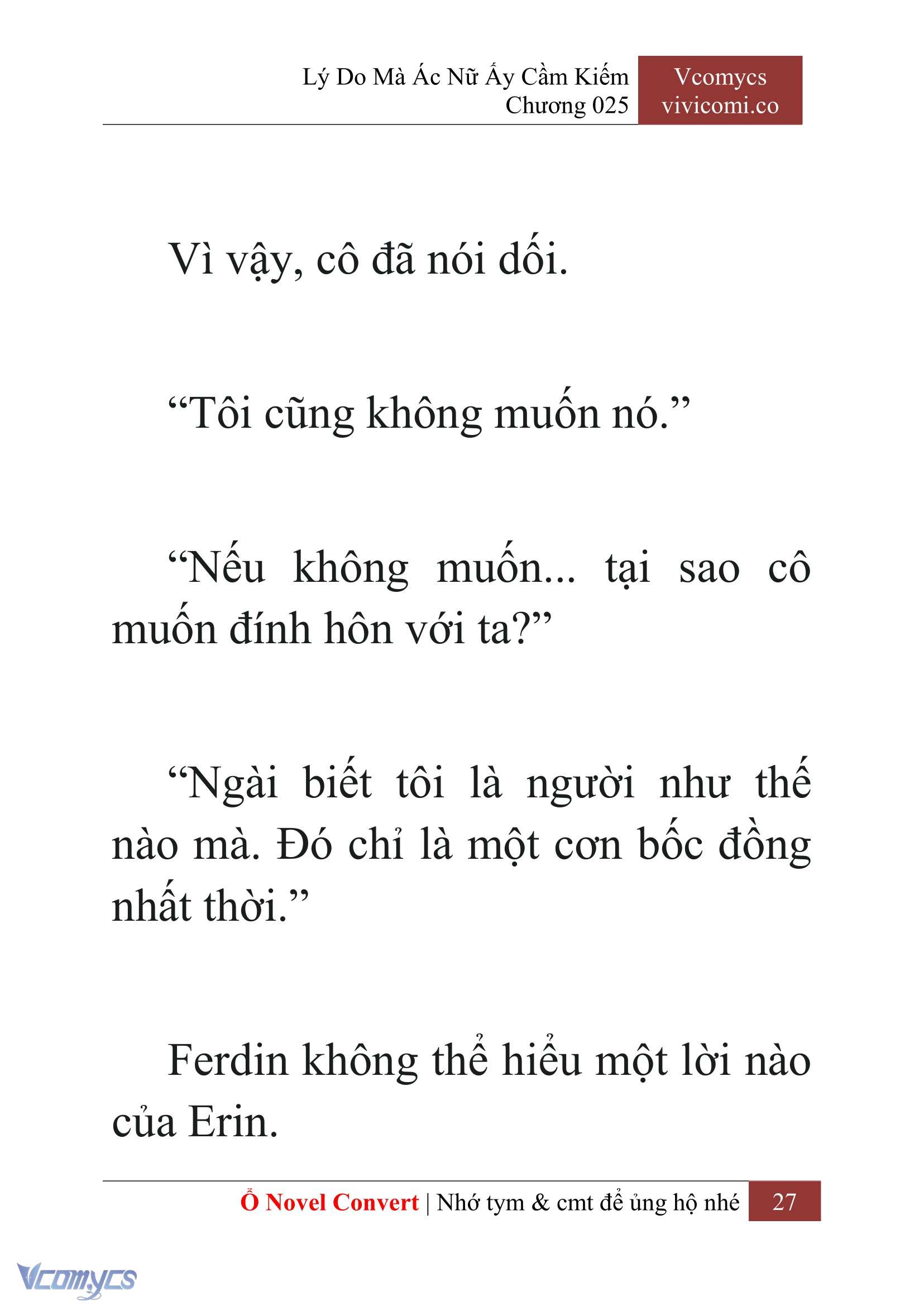 [Novel] Lý Do Mà Ác Nữ Ấy Cầm Kiếm Chap 25 - Next Chap 26