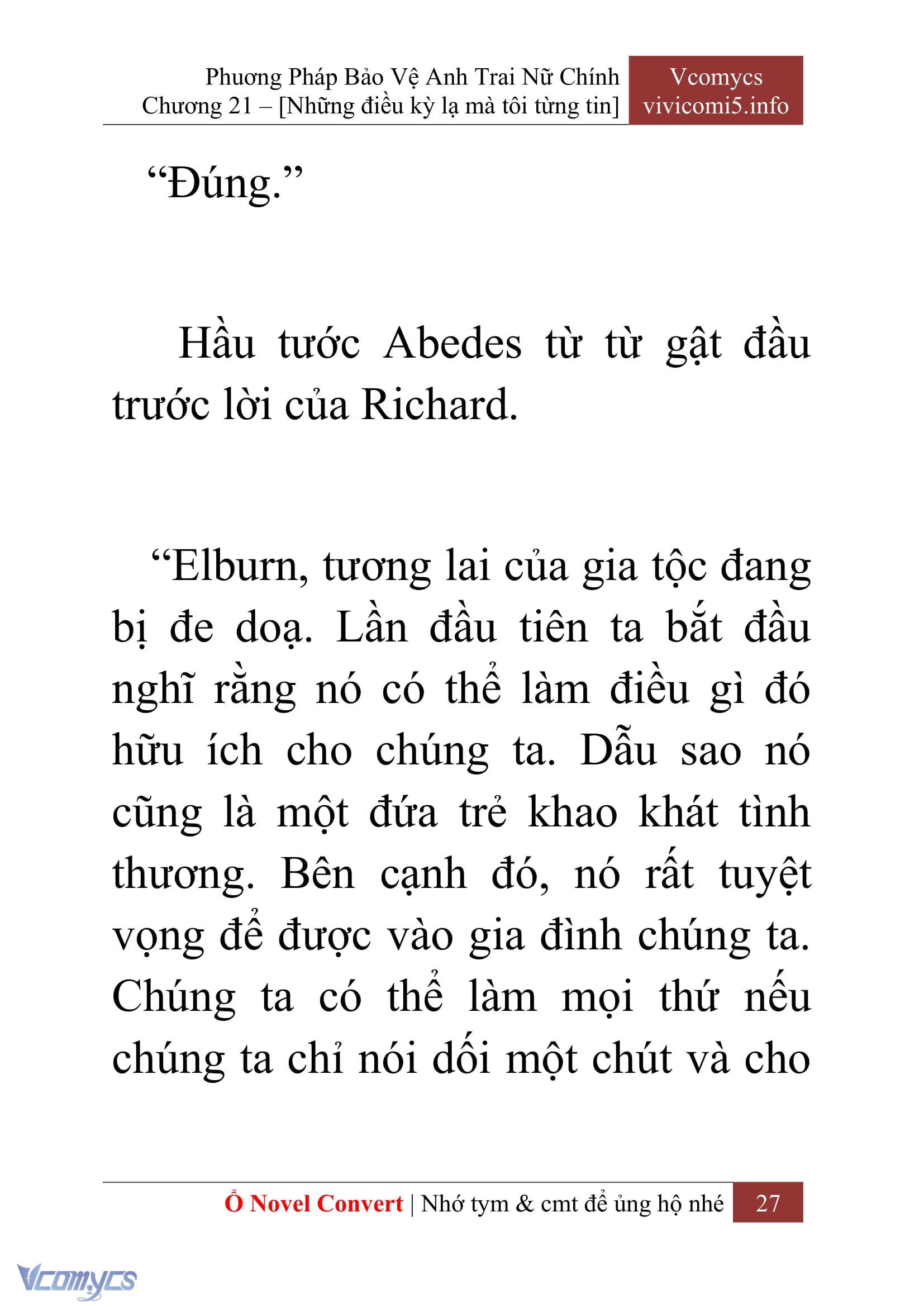 [Novel] Tôi Không Còn Là Đối Thủ Của Nam Chính Chap 21 - Trang 2