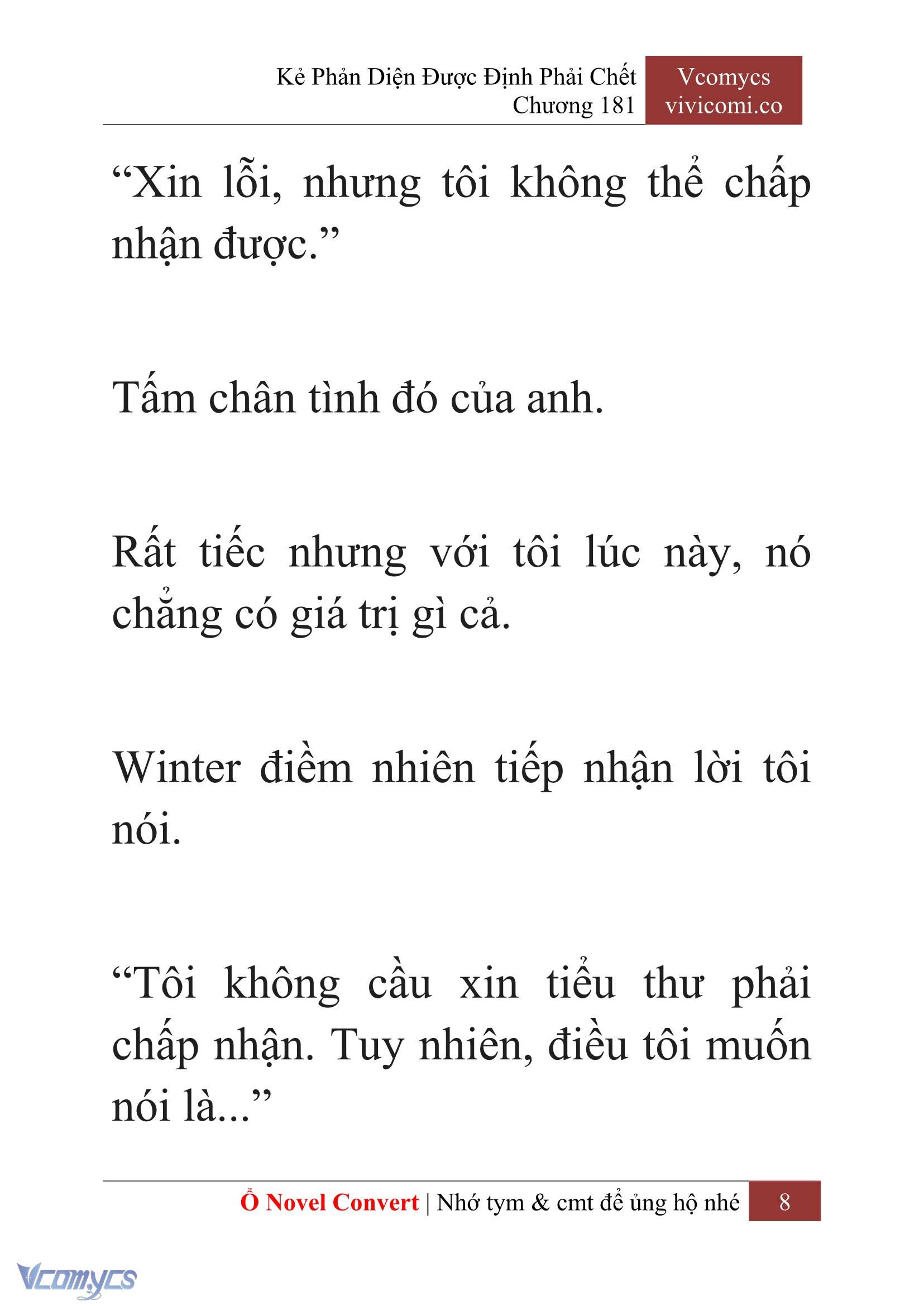 [Novel] Kẻ Phản Diện Được Định Phải Chết Chap 181 - Trang 2