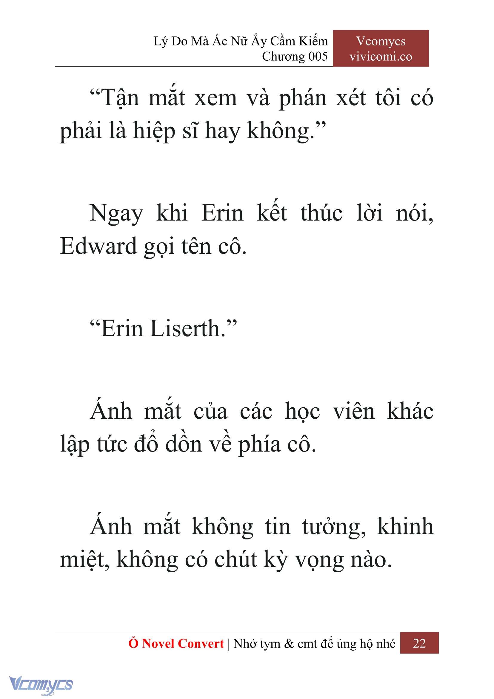 [Novel] Lý Do Mà Ác Nữ Ấy Cầm Kiếm Chap 5 - Next Chap 6