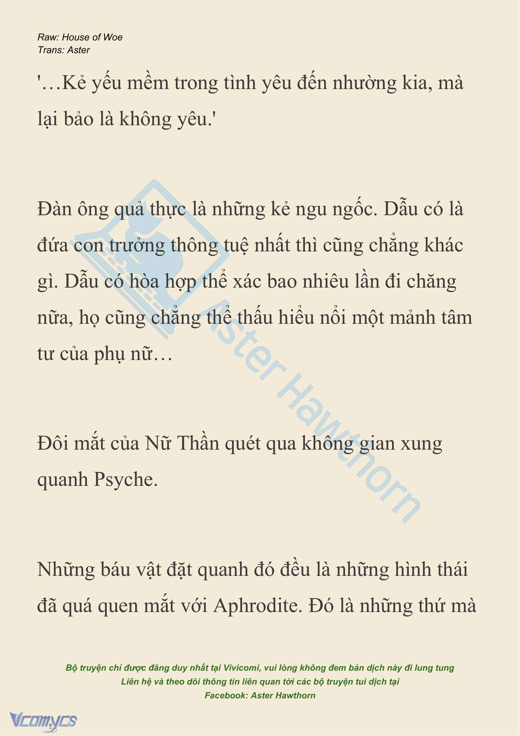 [NOVEL] Dành Cho Các Nữ Thần: Dành cho Psyche Chap 38 - Trang 2