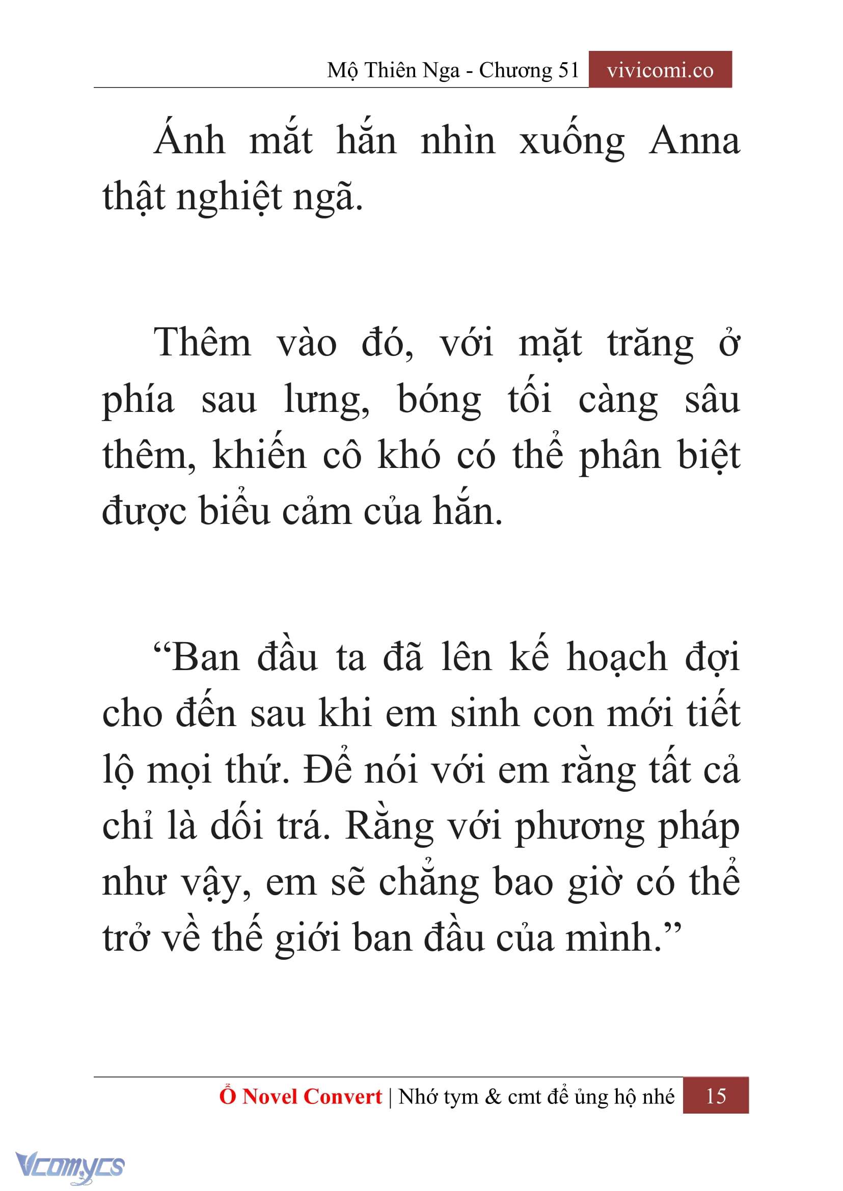 [Novel] Mộ Thiên Nga Chap 51 - Trang 2