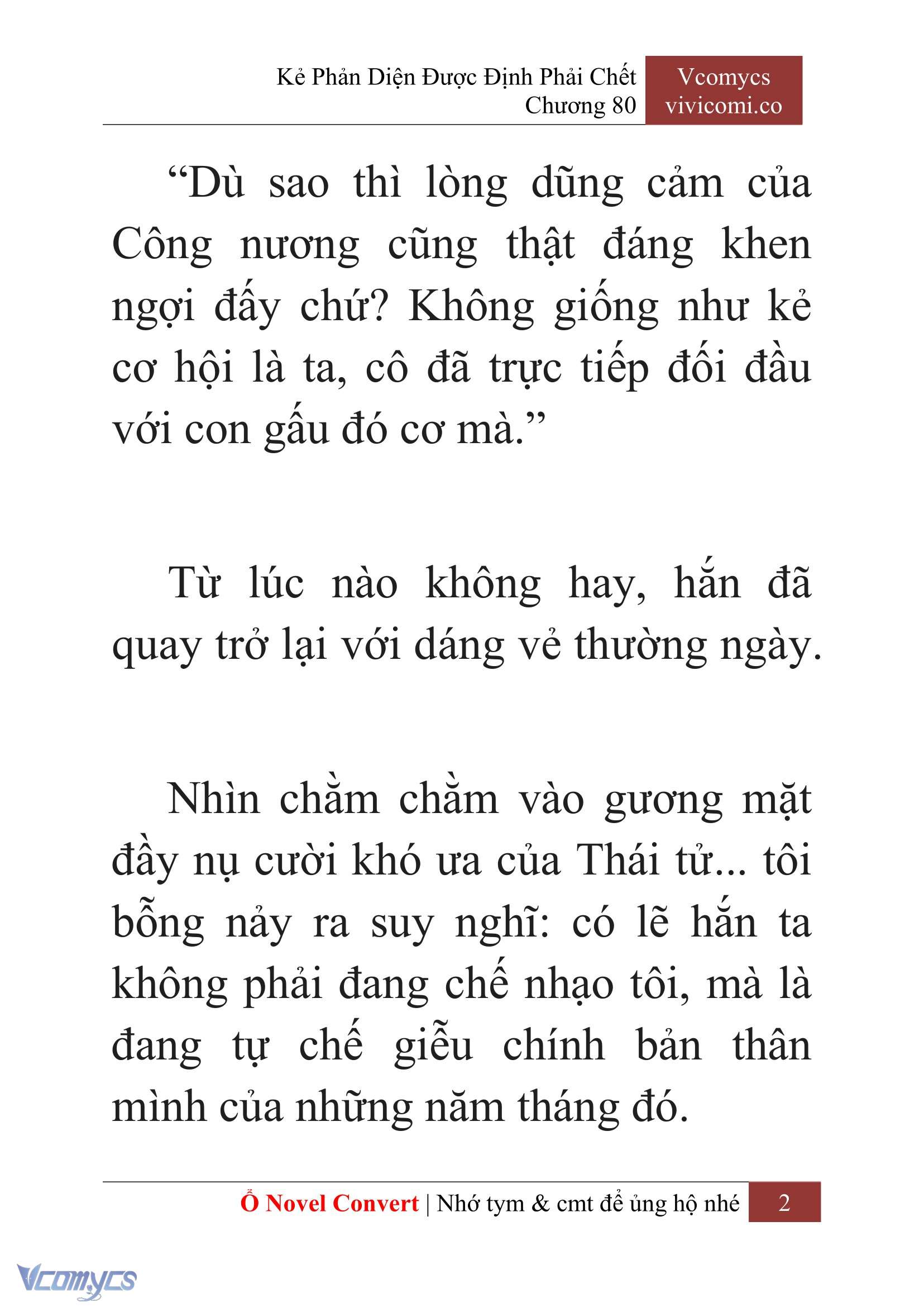 [Novel] Kẻ Phản Diện Được Định Phải Chết Chap 80 - Trang 2