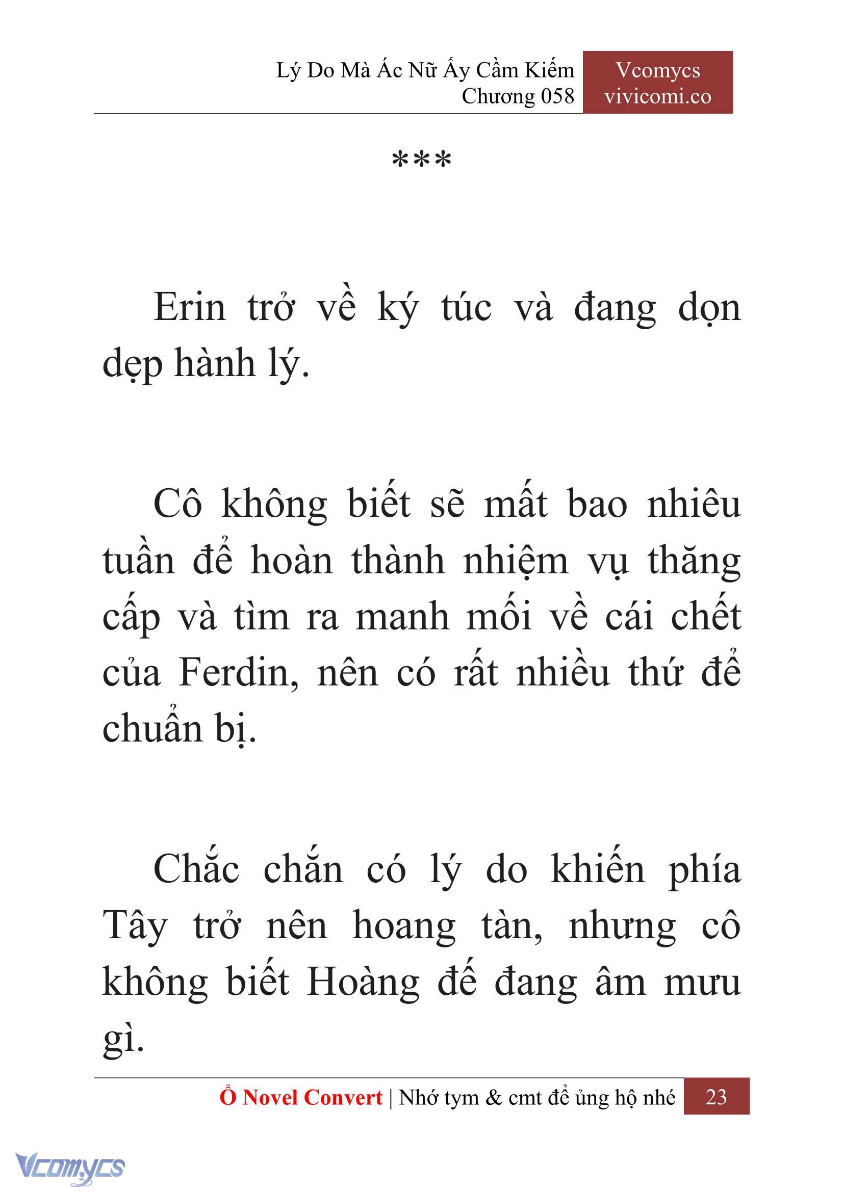 [Novel] Lý Do Mà Ác Nữ Ấy Cầm Kiếm Chap 58 - Next Chap 59