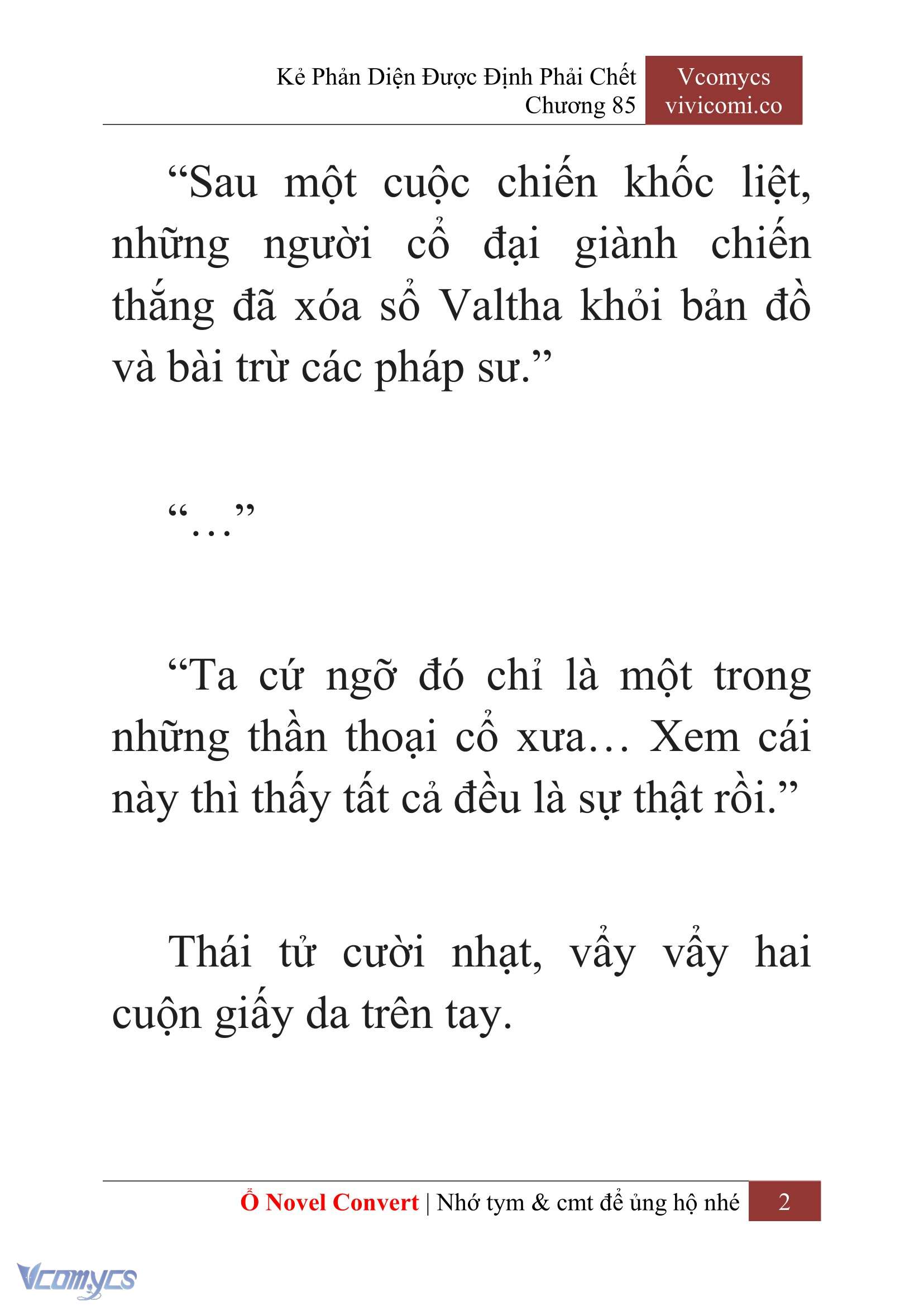 [Novel] Kẻ Phản Diện Được Định Phải Chết Chap 85 - Next Chap 86