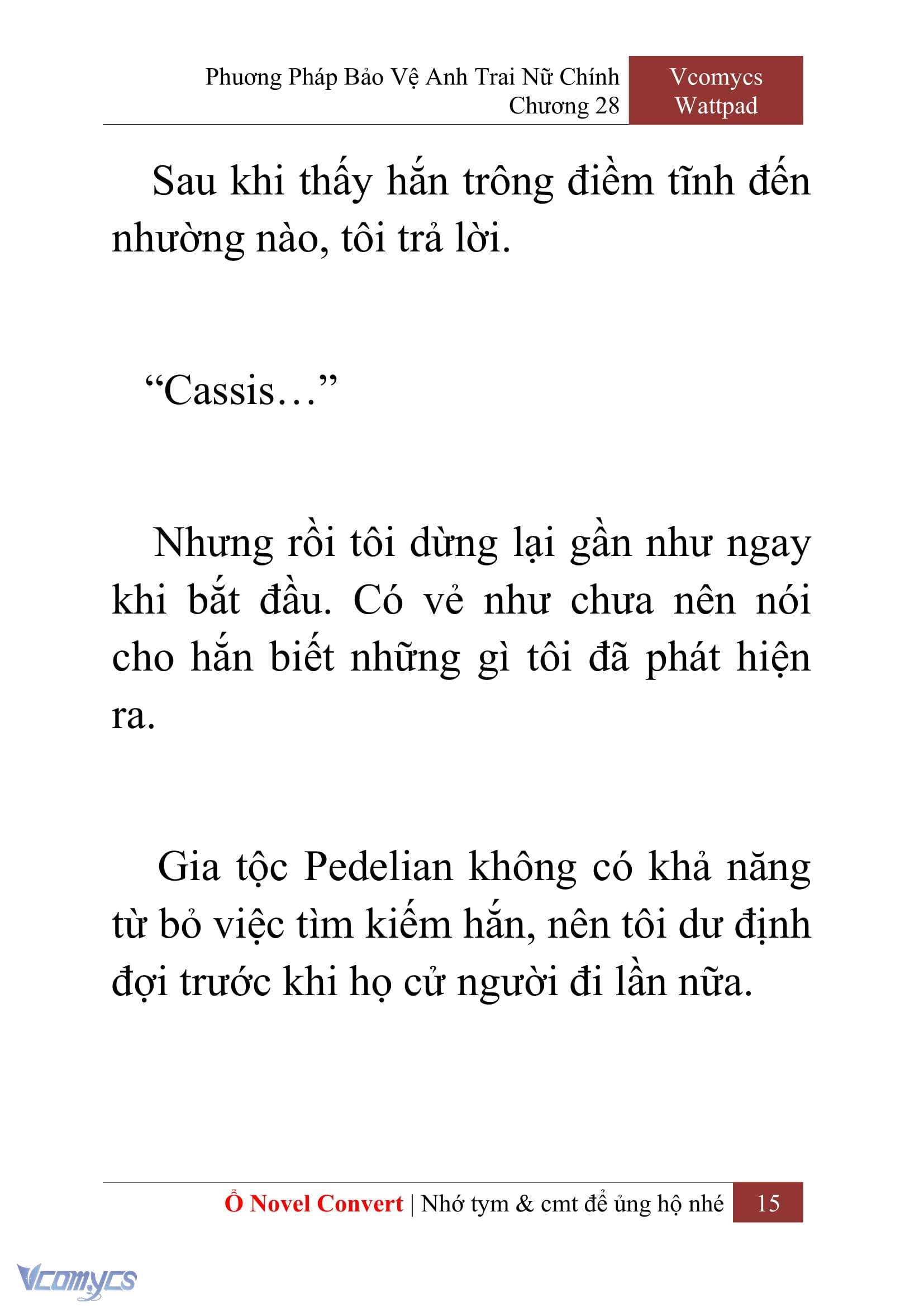 [Novel] Phương Pháp Bảo Vệ Anh Trai Nữ Chính Chap 28 - Trang 2