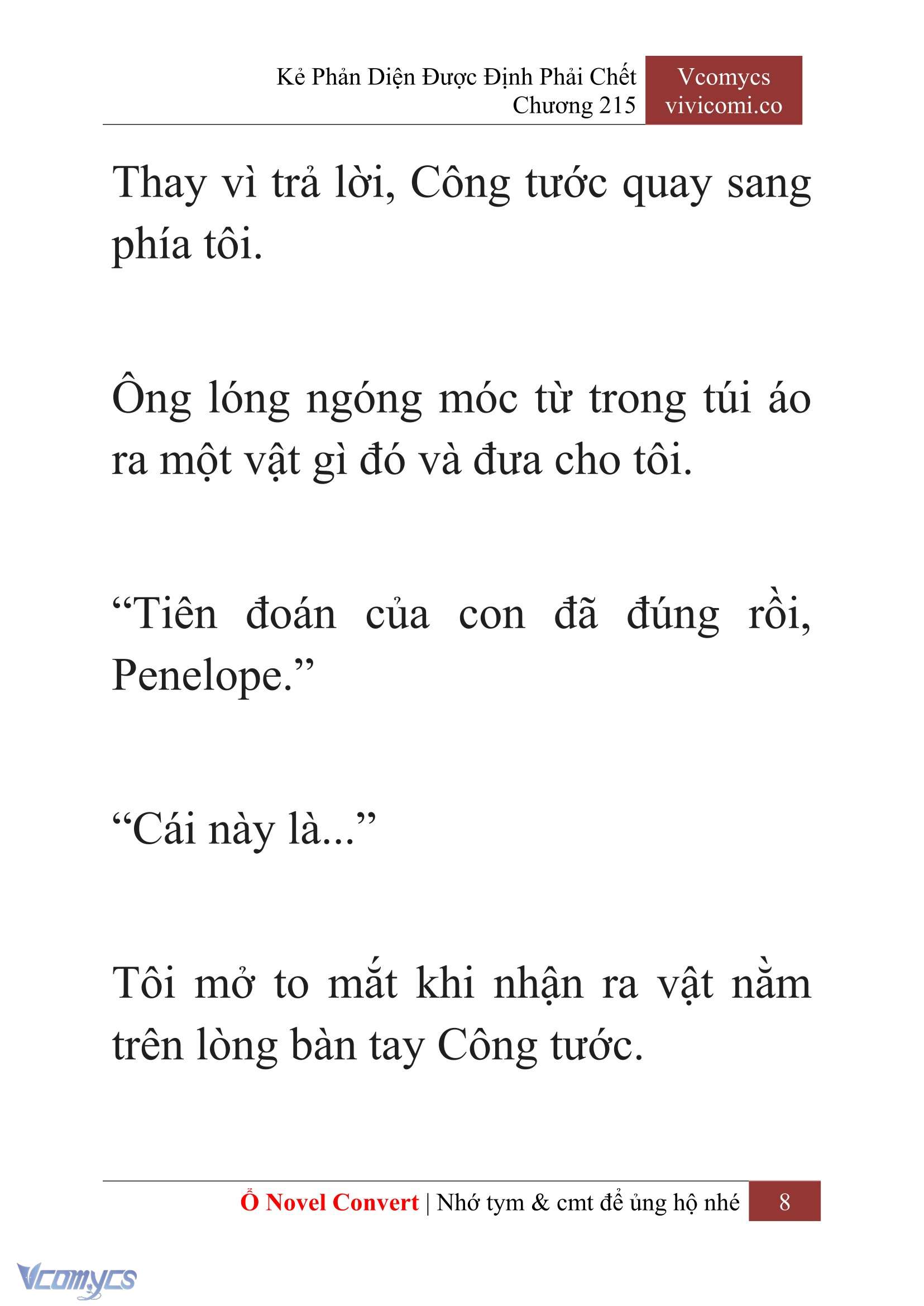 [Novel] Kẻ Phản Diện Được Định Phải Chết Chap 215 - Trang 2