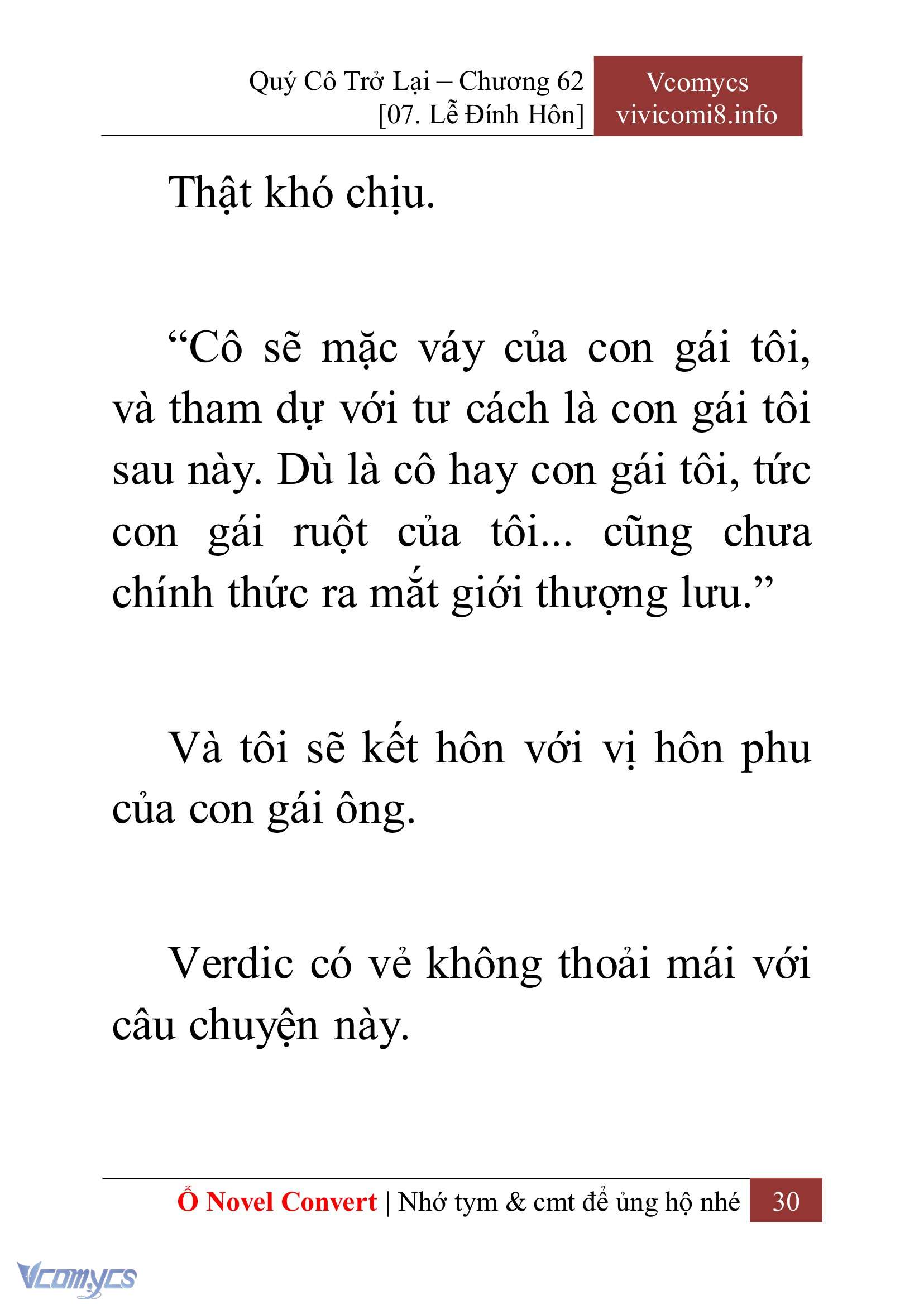 [Novel] Quý Cô Trở Lại Chap 62 - Trang 2