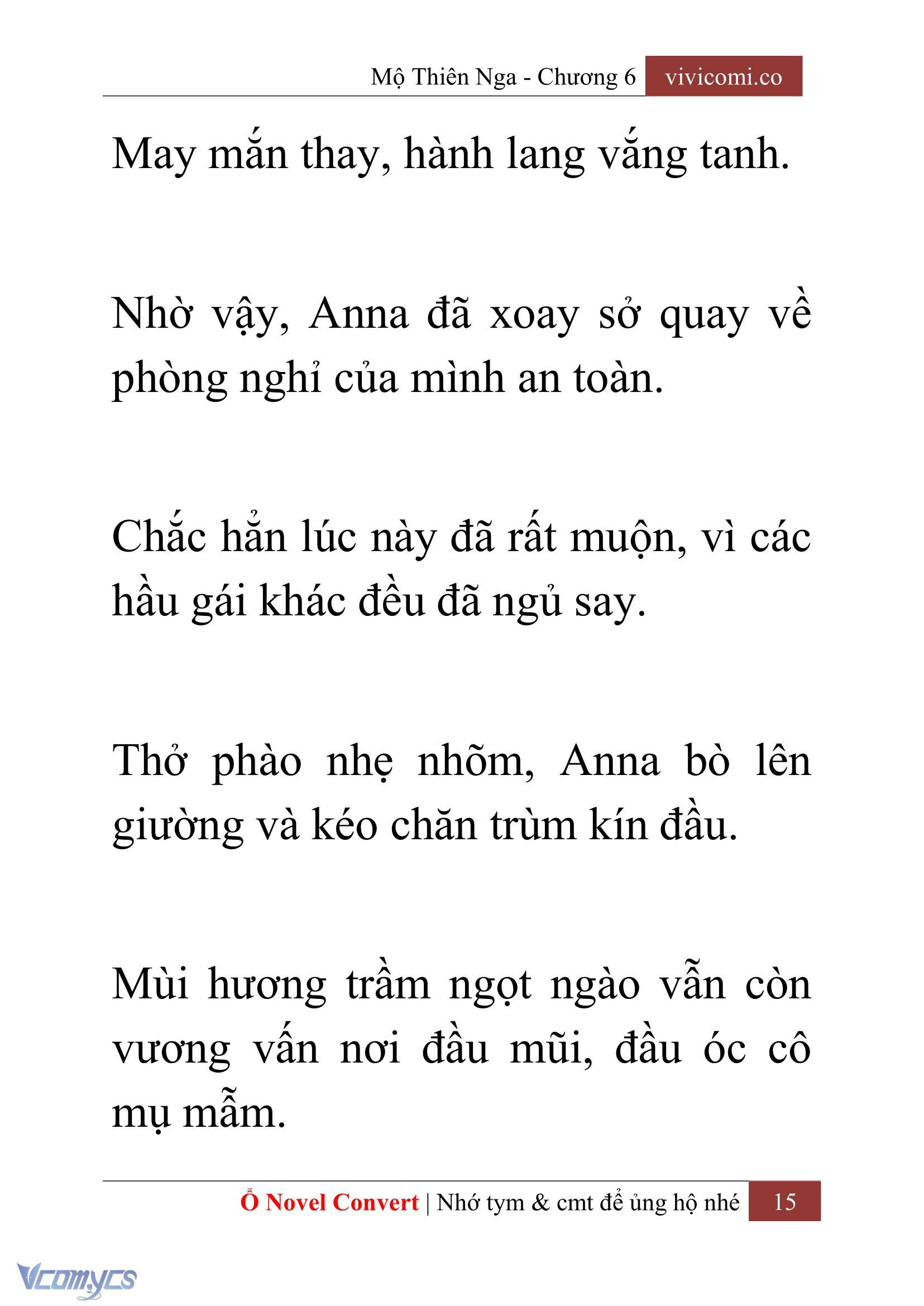 [Novel] Mộ Thiên Nga Chap 6 - Trang 2